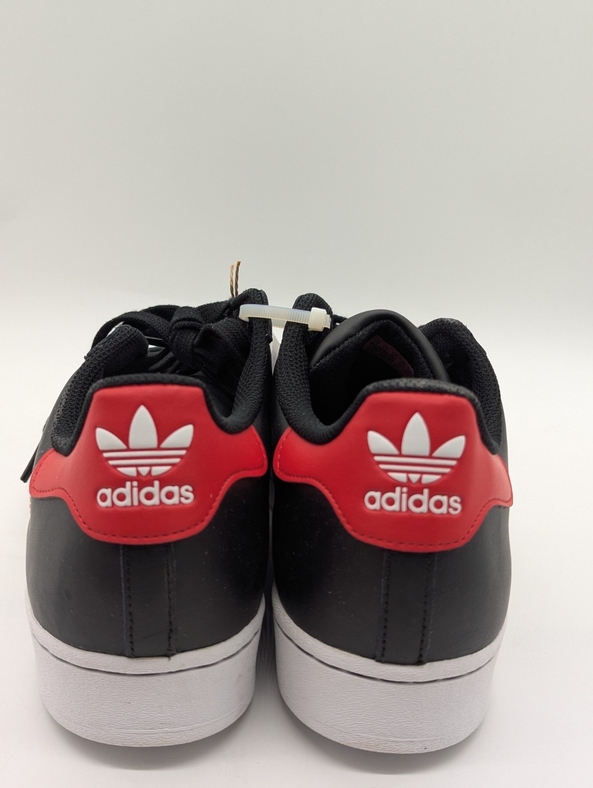 Mens Size 12 Adidas Superstar Black White Scarlet Red Shoes Sneakers IF3631 New