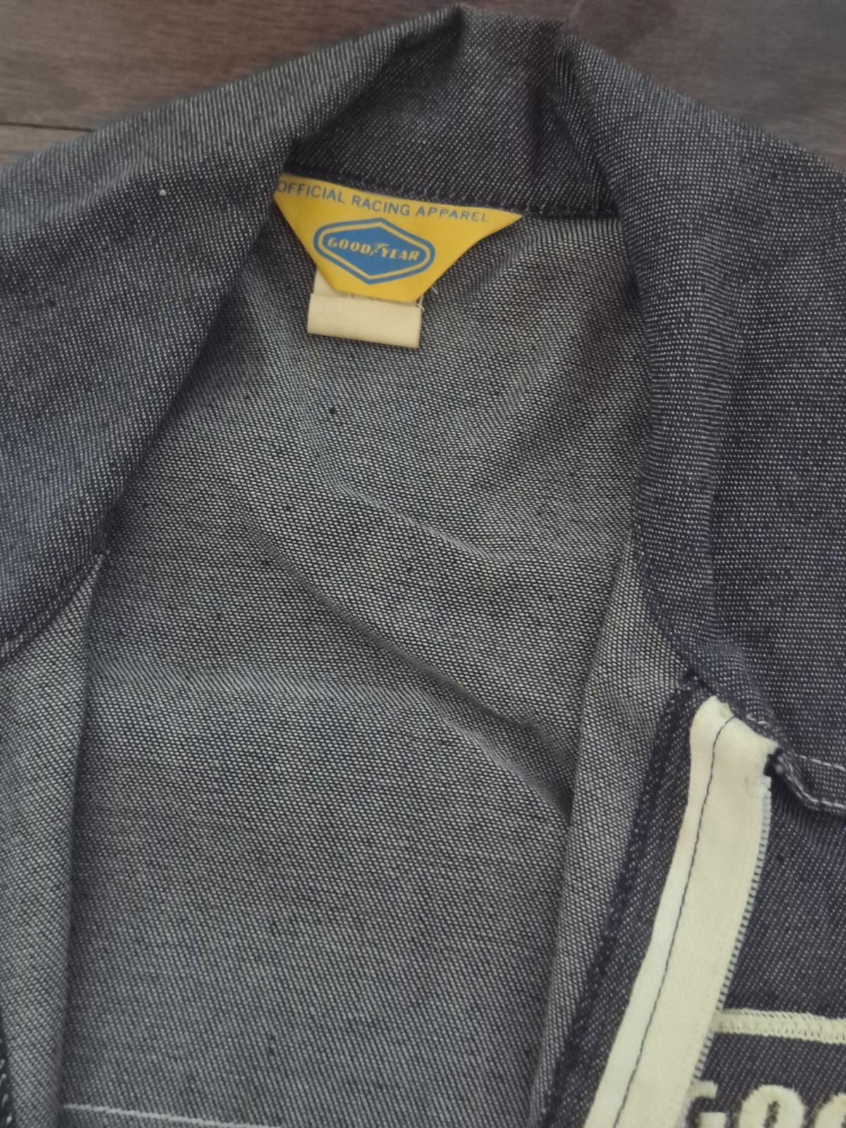 Goodyear 1970’s original denim pit jacket Vintage Size Medium