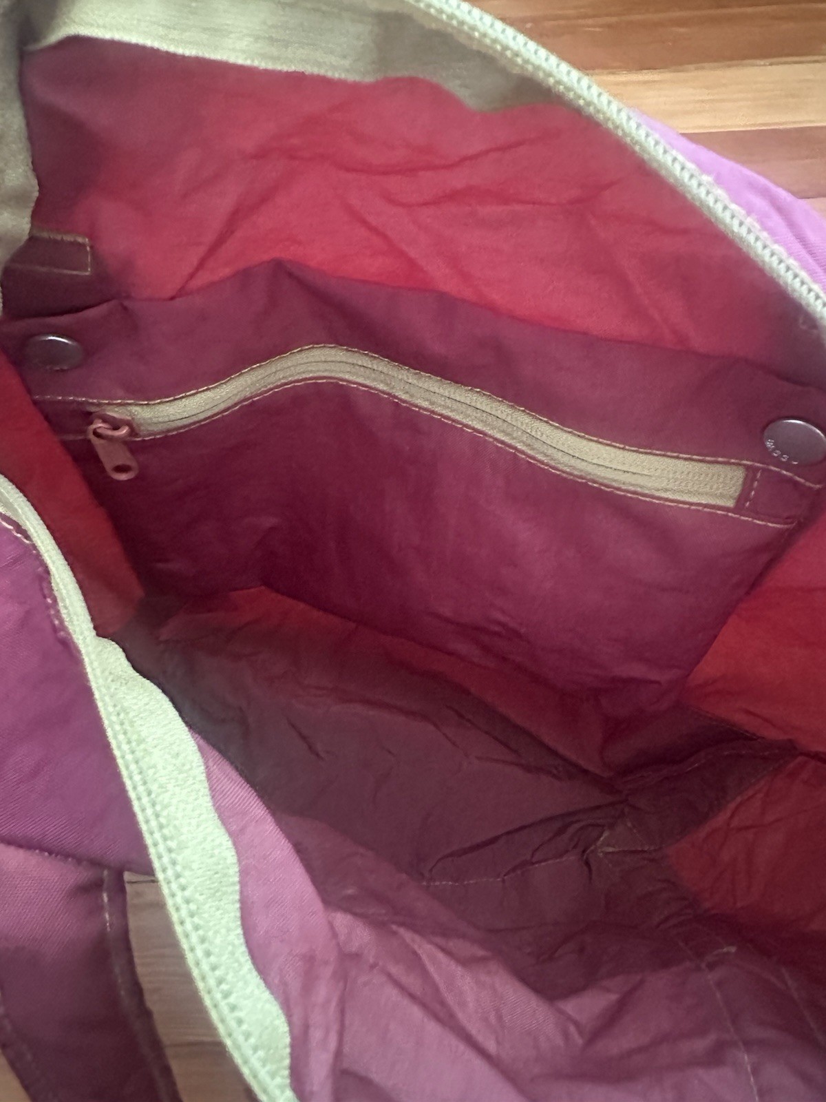 BAGGU Cloud Bag Dyed W Pouch Burgundy Lemongrass