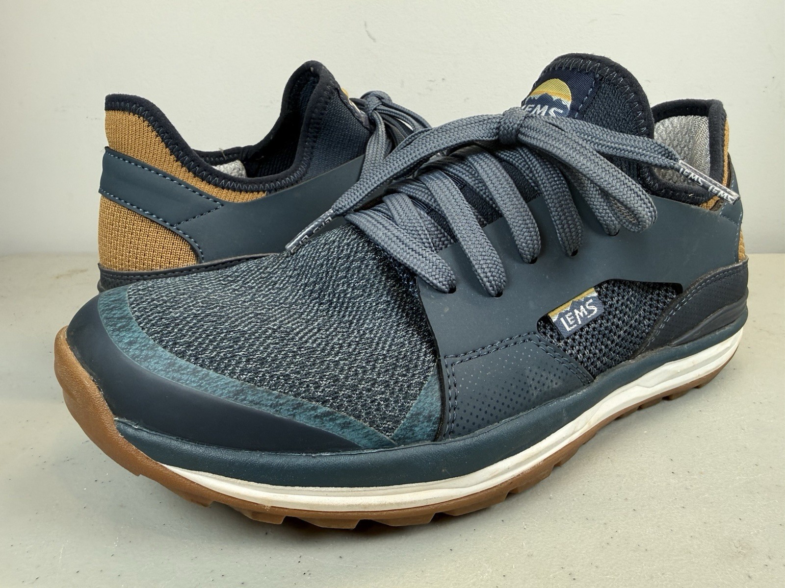 LEMS Mesa Mesh Hydrid Trail Shoe Sneaker Coastal Blue MENS 8M Shoes