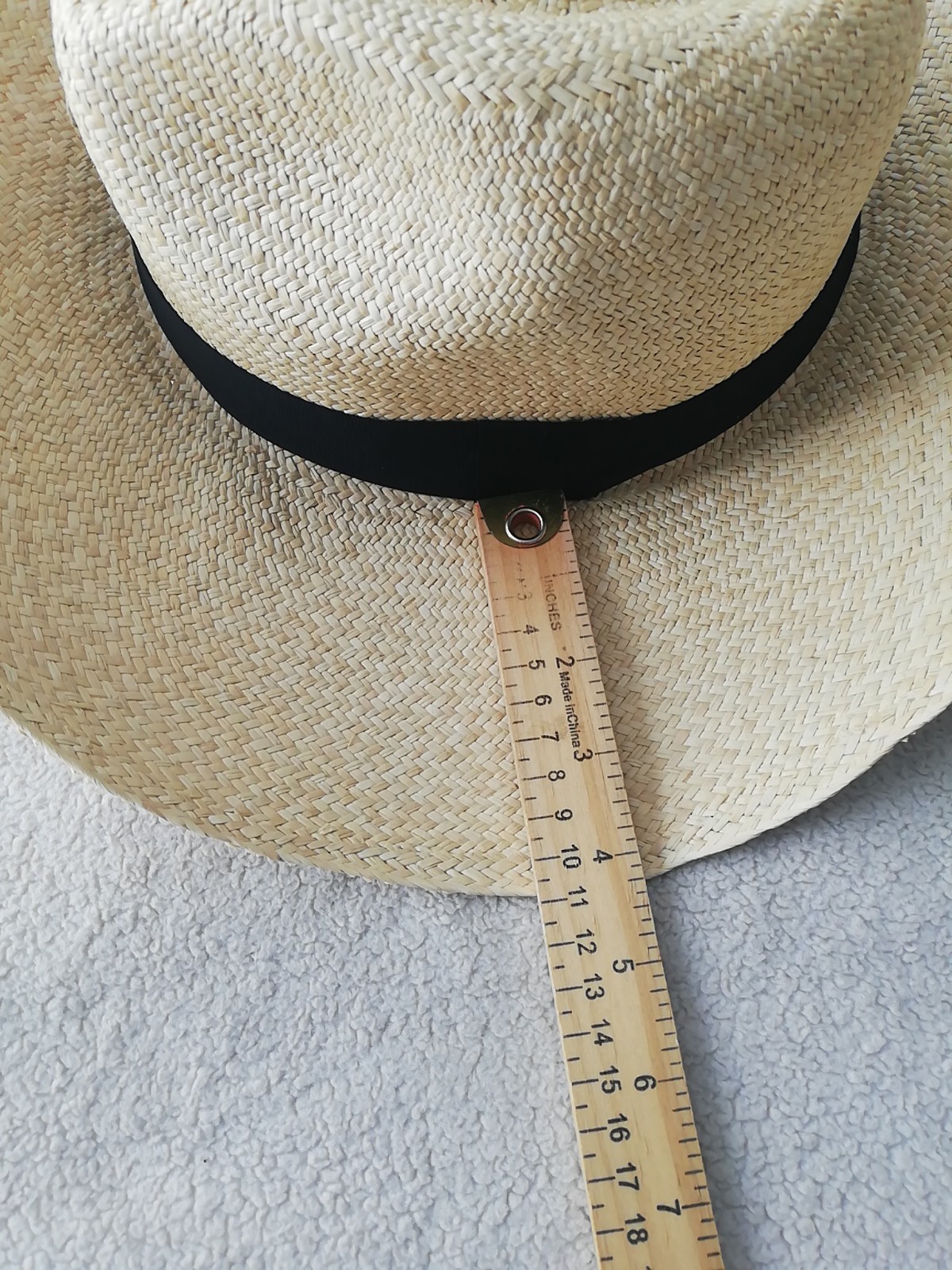 GENUINE ECUADOR HAT “PANAMA HAT” 100% TOQUILLA STRAW LARGE 60Cm CLASSIC BEIGE