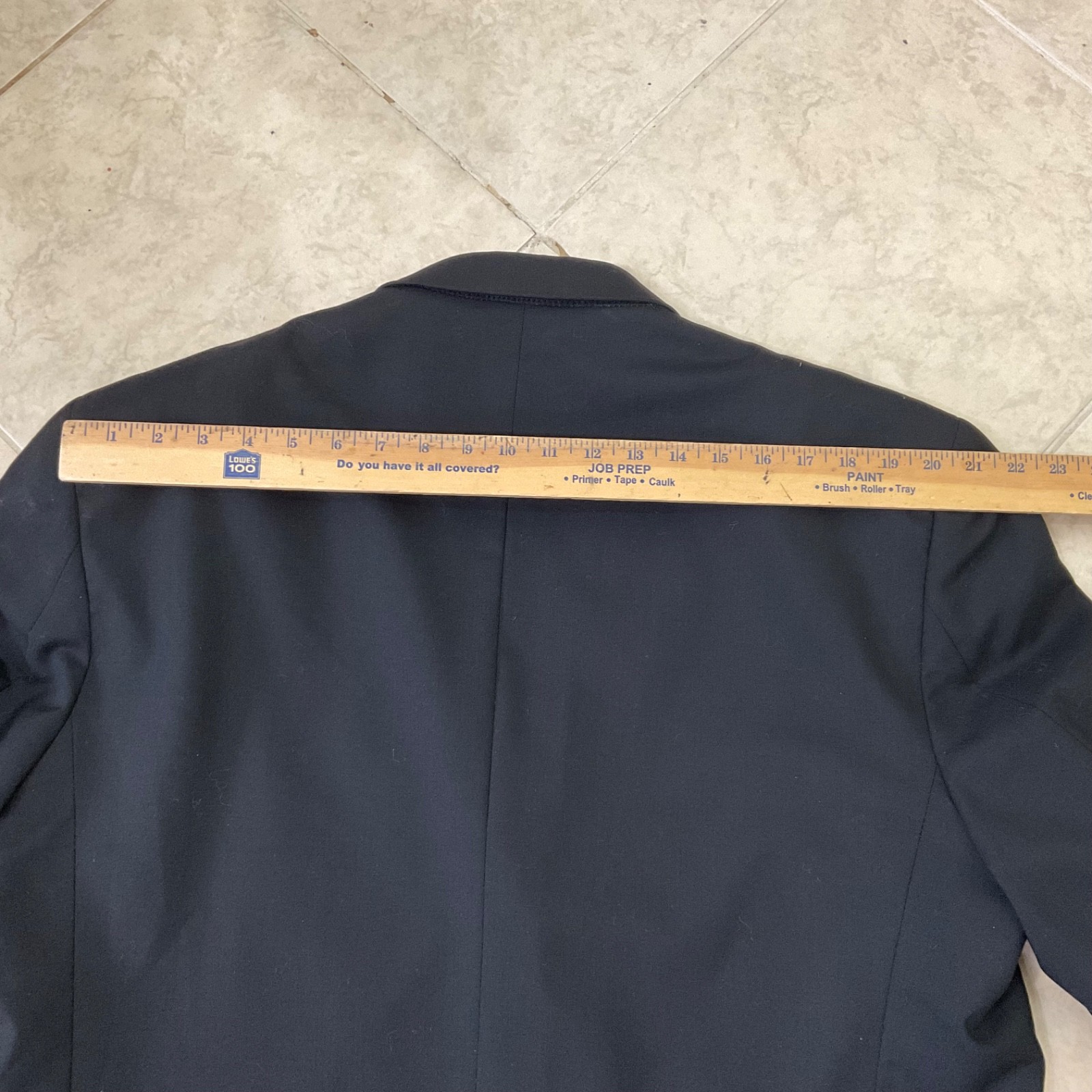 Gianco Polo Blazer Mens 48L Super 140s Wool Suit Jacket Only Black 3 Button