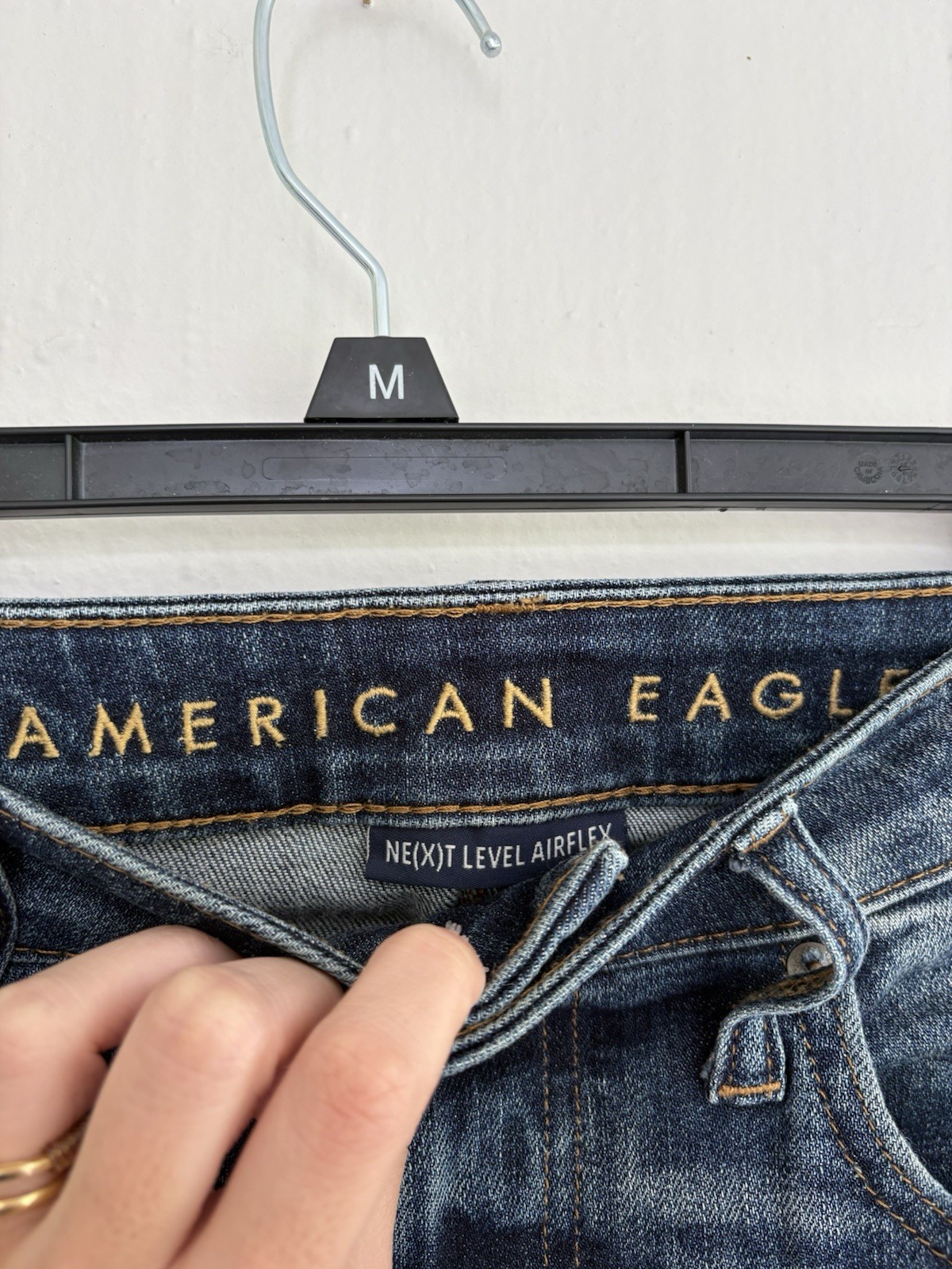 American Eagle Dark Wash Next Level AirFlex Distressed Skinny Jeans Men’s 30×32