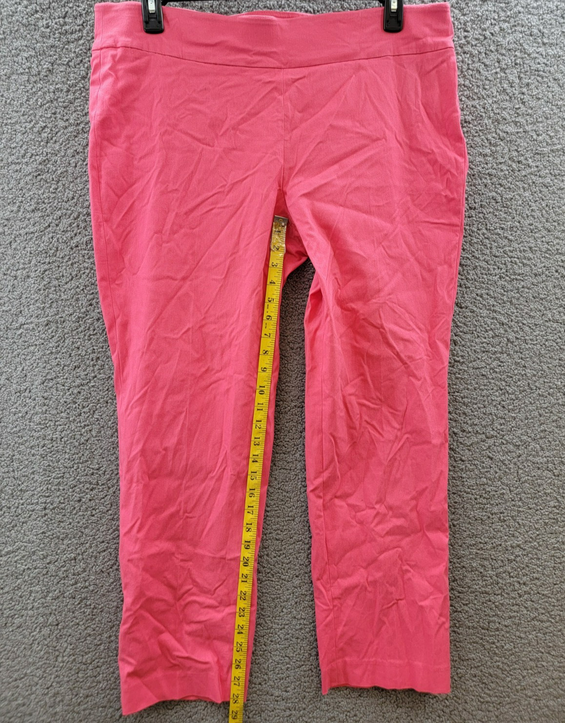 Jones New York Solid Stretch Twill Ankle Pants Women’s XL Fresh Guava Pull On