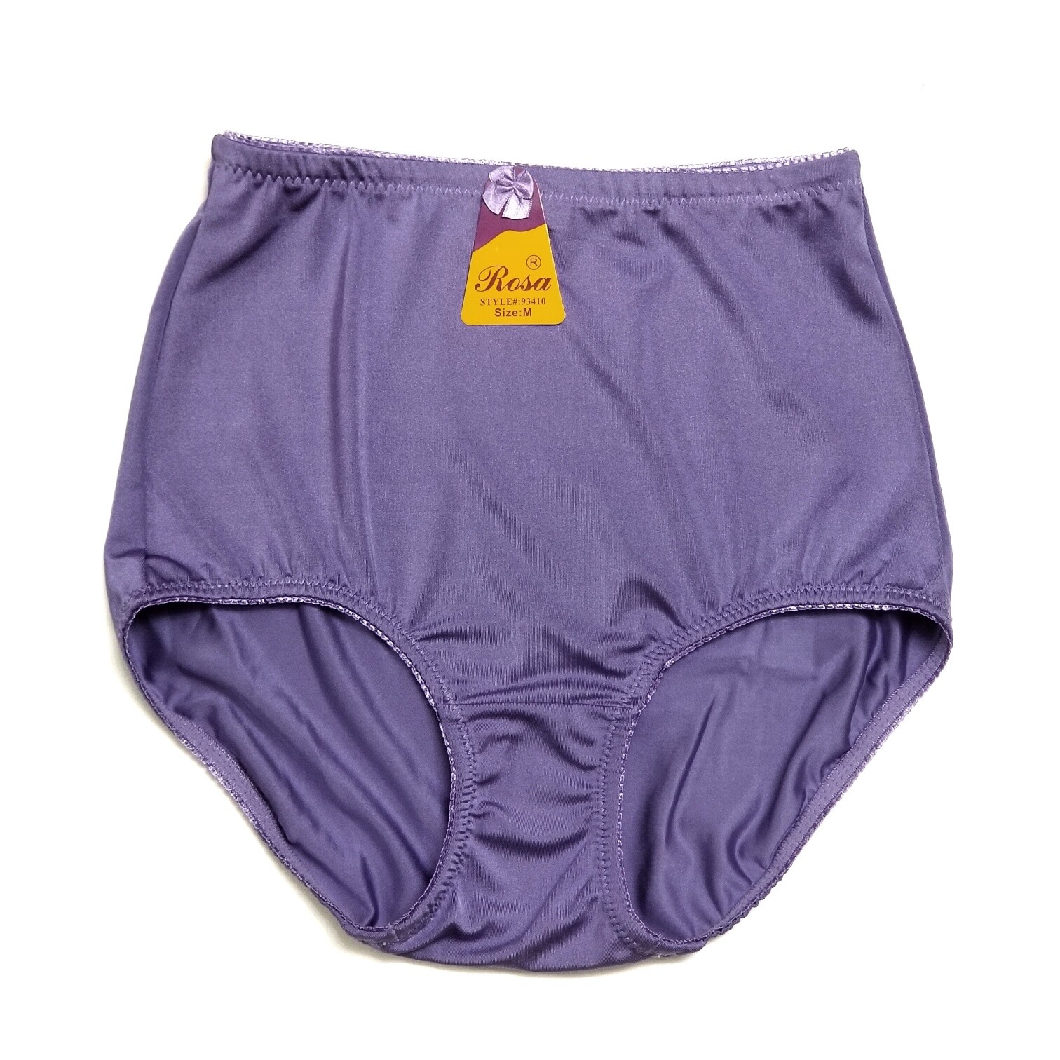 Rosa High Waist Light Tummy Control Full Coverage Satin Brief Girdle Panty
