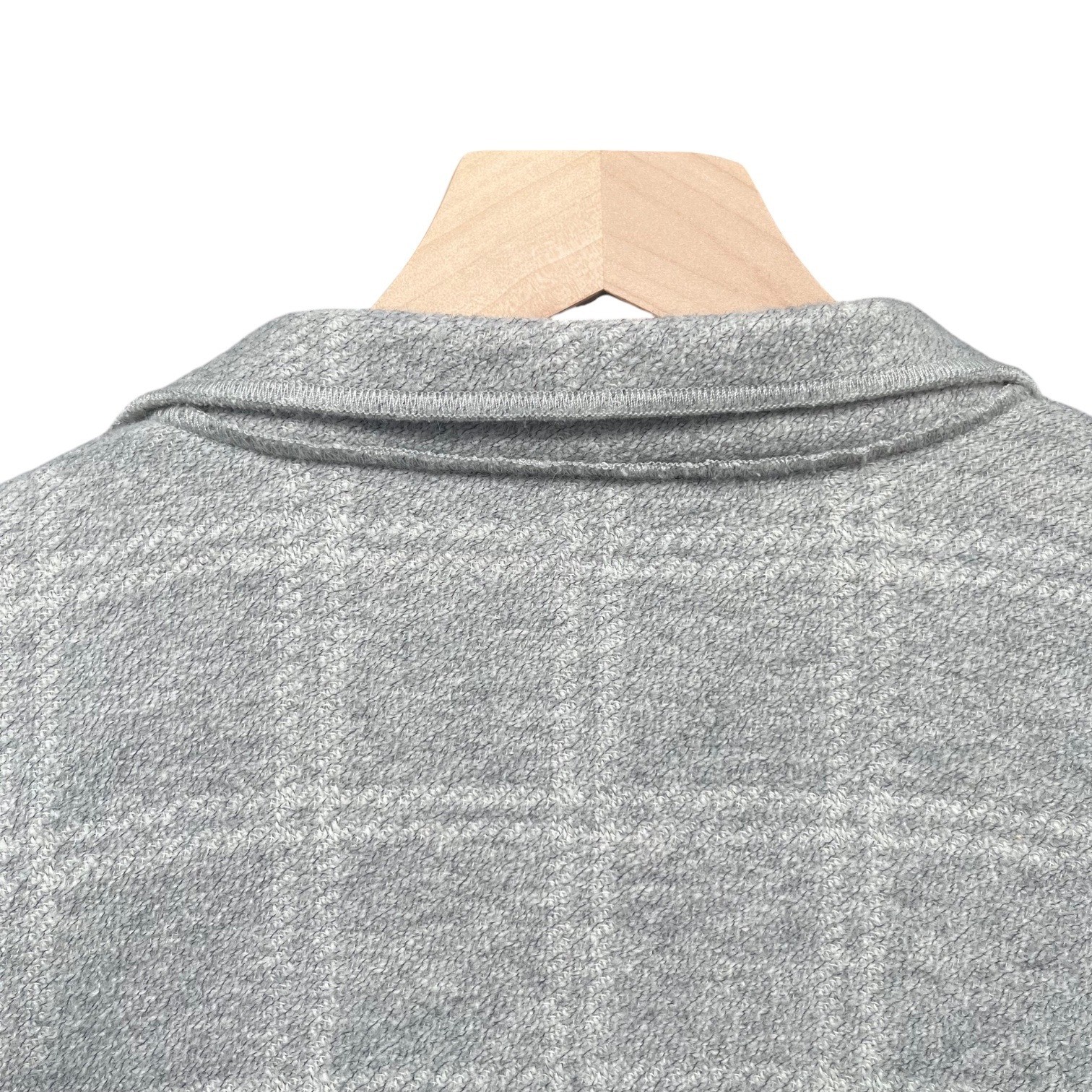 Eileen Fisher Plaid Wool Blend Oversized Jacket Cardigan Womens SMALL DARK PEARL