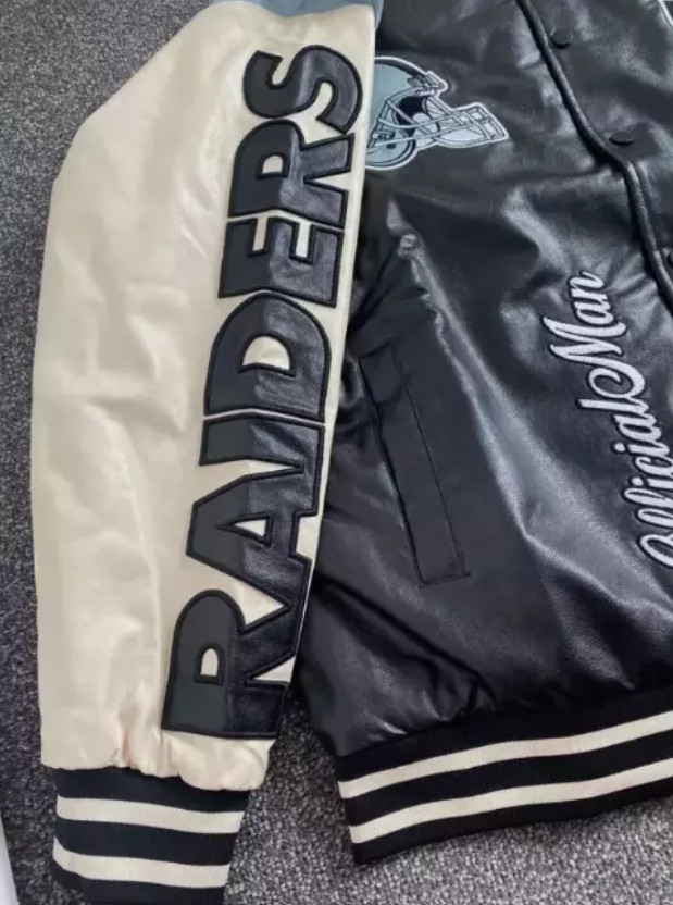 NFL Las Vegas Raider Bomber Varsity Jacket Men Letterman Satin Limited Edition