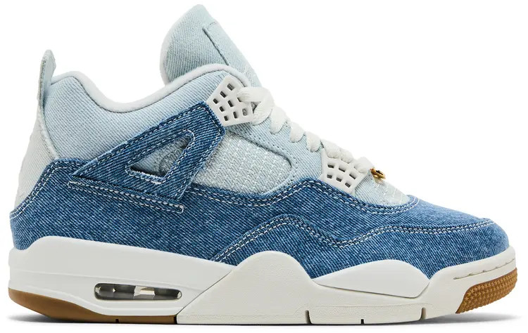 Air Jordan Womens Air Jordan 4 Retro TEX Worn Blue Denim IB6716-100 Ship Now