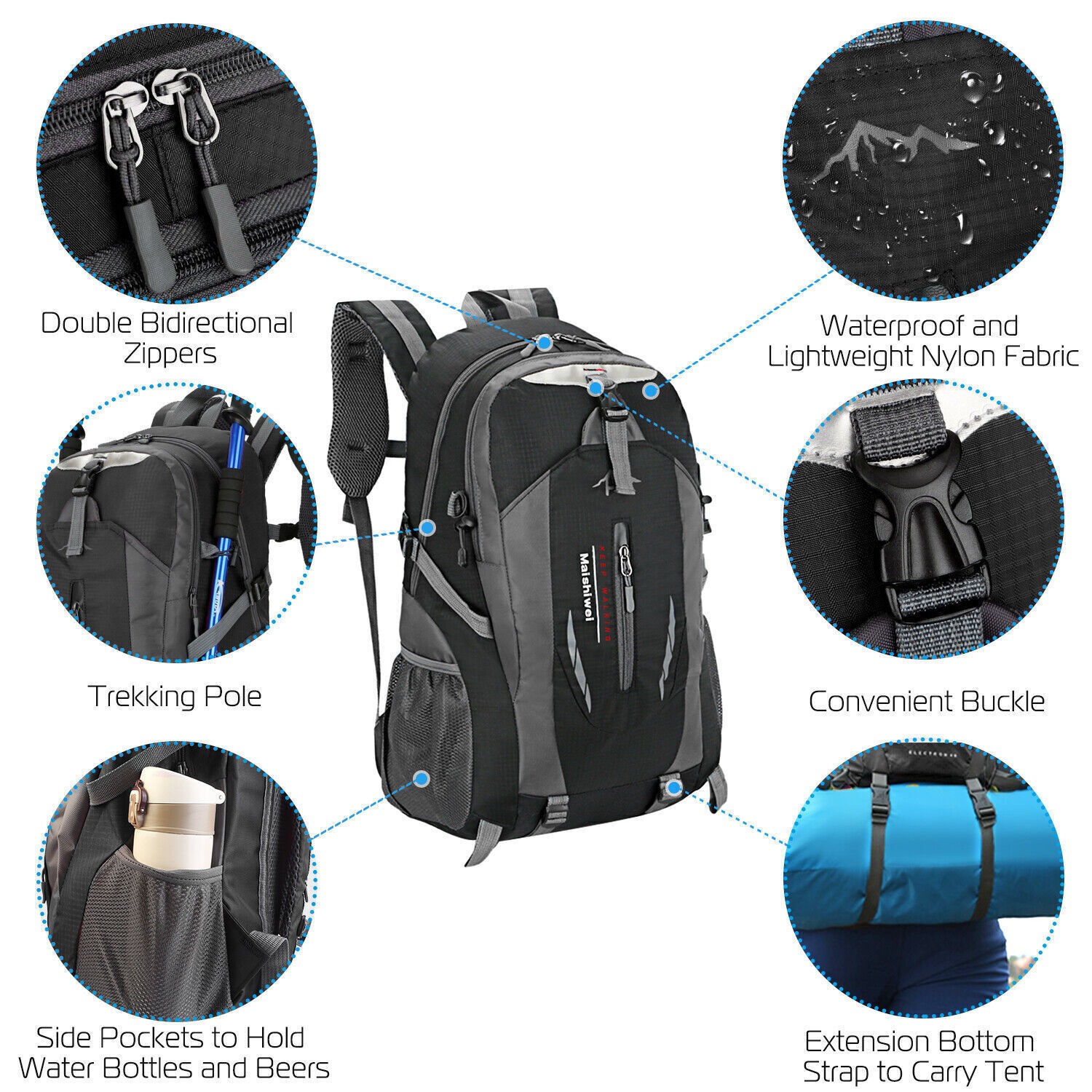 30L Military Large Tactical Backpack Rucksack Camping Hiking Bag Outdoor cycling