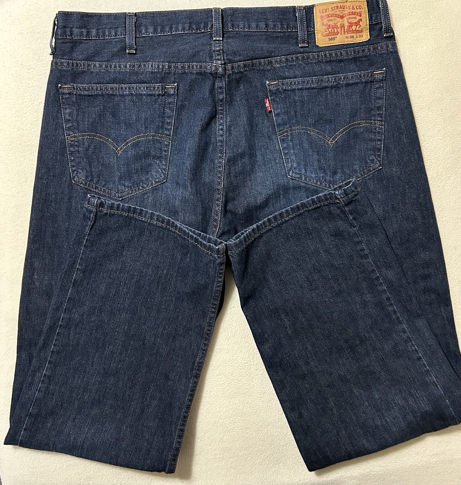 Levi’s 569 Jeans Men’s 38×32 Blue Relaxed Straight Leg Denim