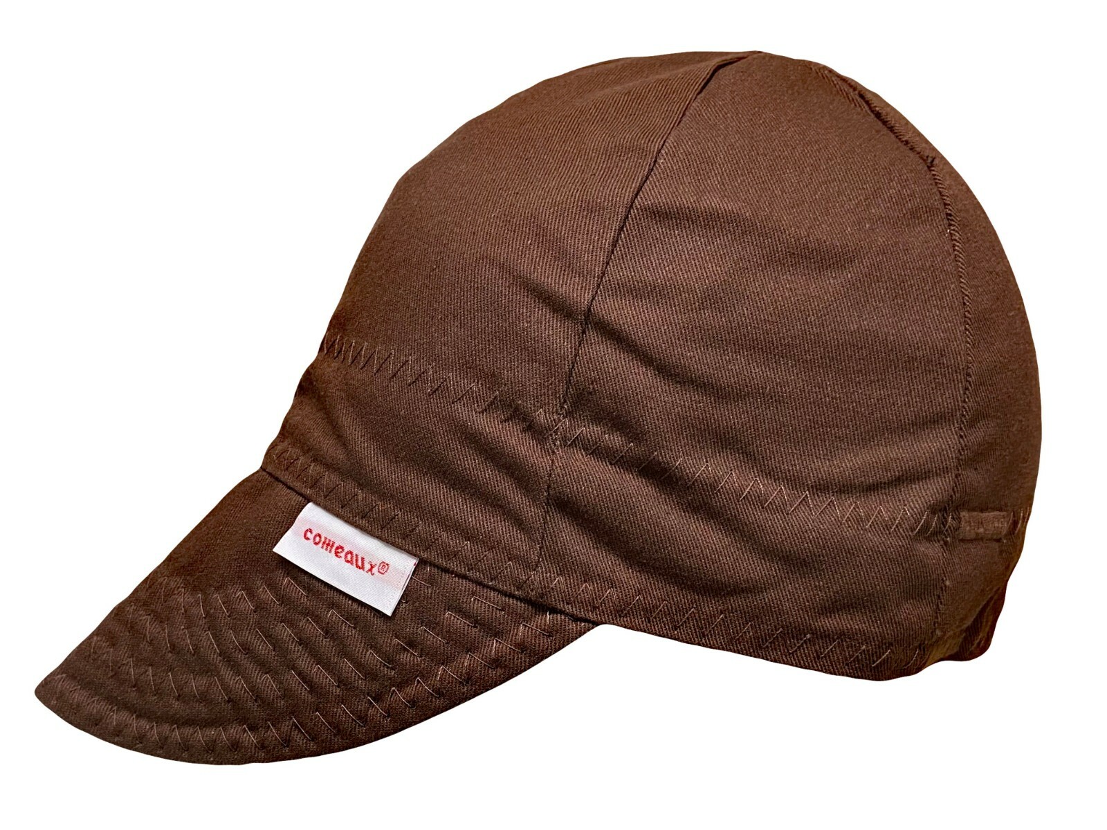 NWT Welding Cap Welders Hat Comeaux Caps Solid Brown Reversible 2000 Sized