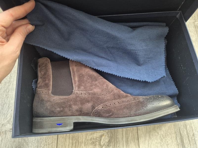 mens alberto guardiani boots brown suede 41.5