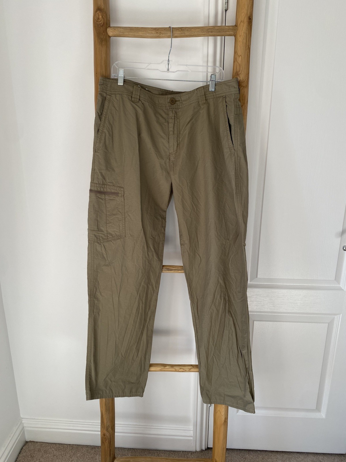 Columbia Mens Sz 38X34 Twisted Cliff Ripstop Cargo Pant Green/Stone Outdoor