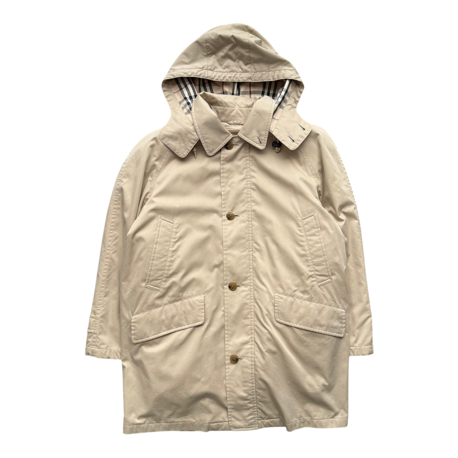 BURBERRY LONDON 3-Way Down Coat – Nova Check Liner – Beige – Size M