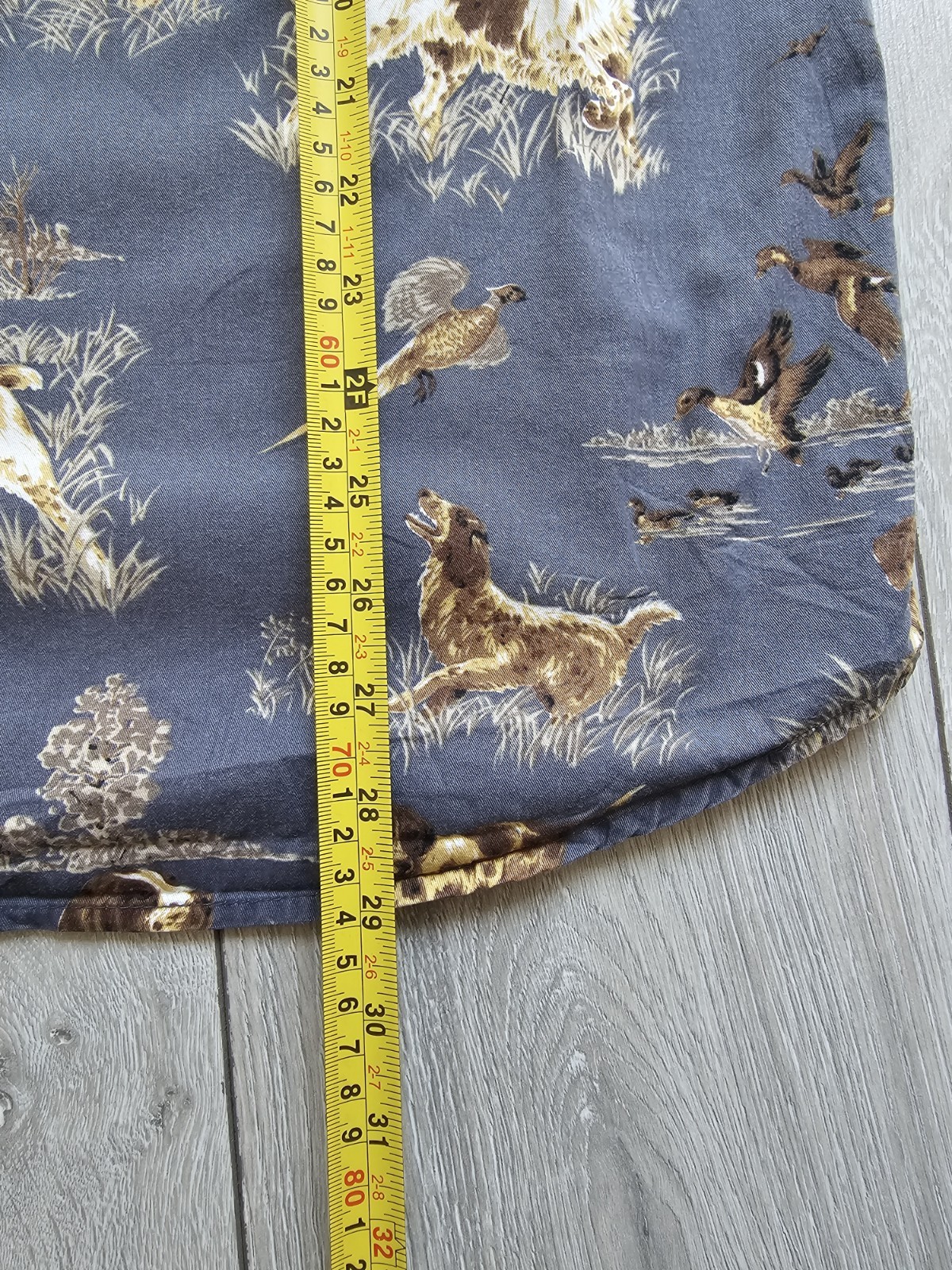 Michael Austin Vintage 100% Cotton Hunting Dog & Duck Print Shirt Size Medium