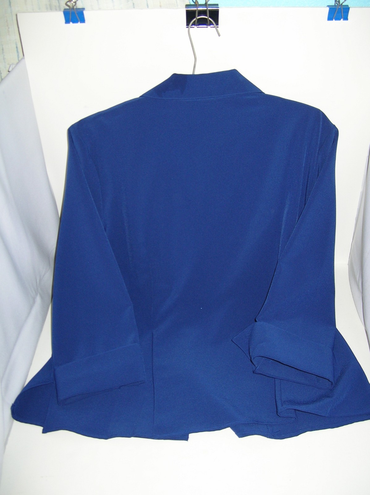 Covington Women’s Navy Shirt Top Blouse Size Large 94% Polyester Button J