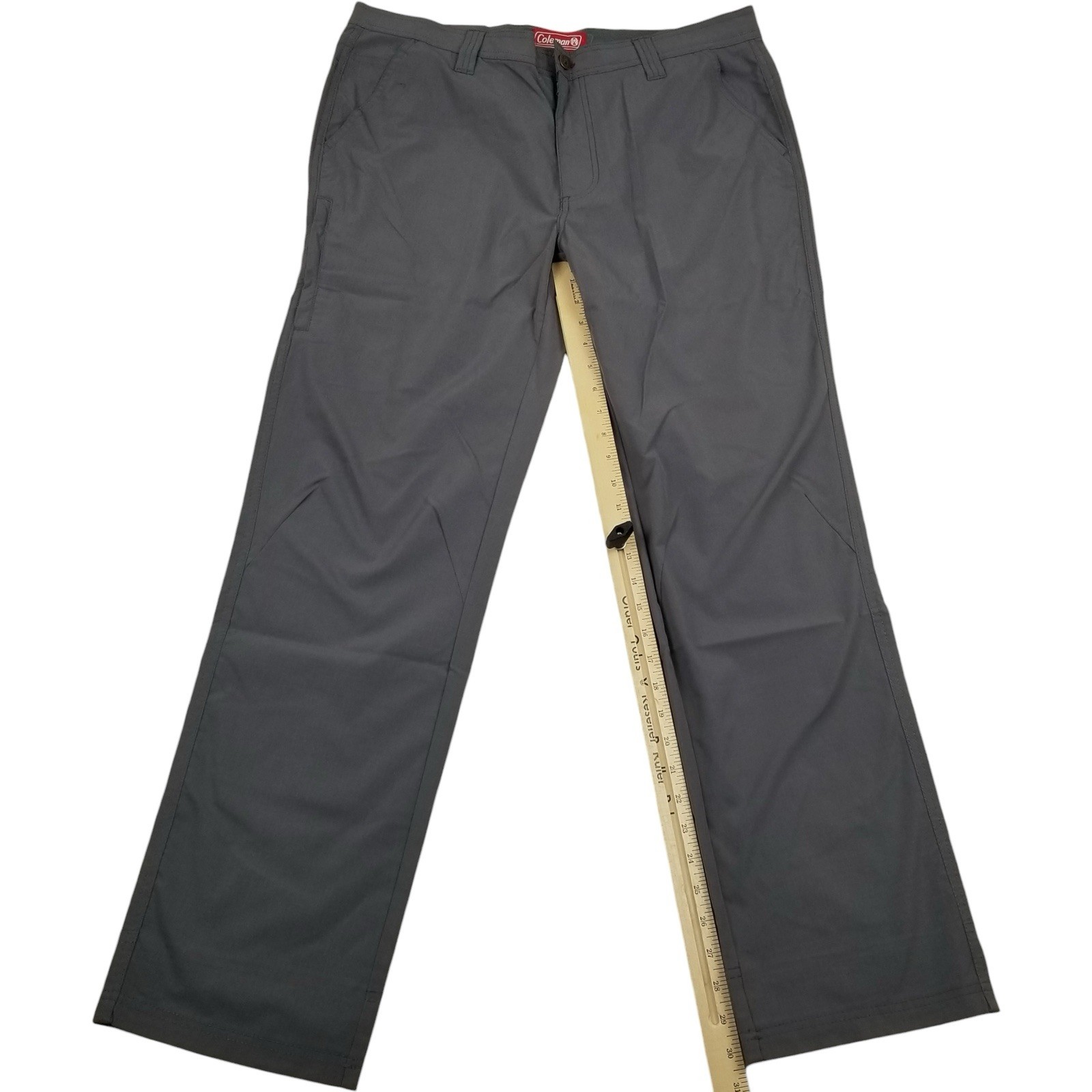 MEN COLEMAN STRETCH RIPSTOP HYBRID HIKING PANT CELL POCKET 34×32 GREY