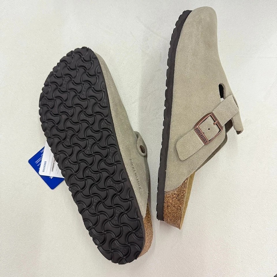 Birkenstock Boston Taupe Soft Footbed Clogs Women’s shoes
