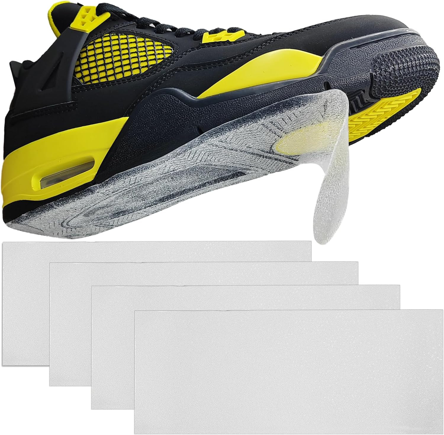Sole Protector for Sneakers 4 Pack Clear Shoe Bottom Cover Easy Install Strong A