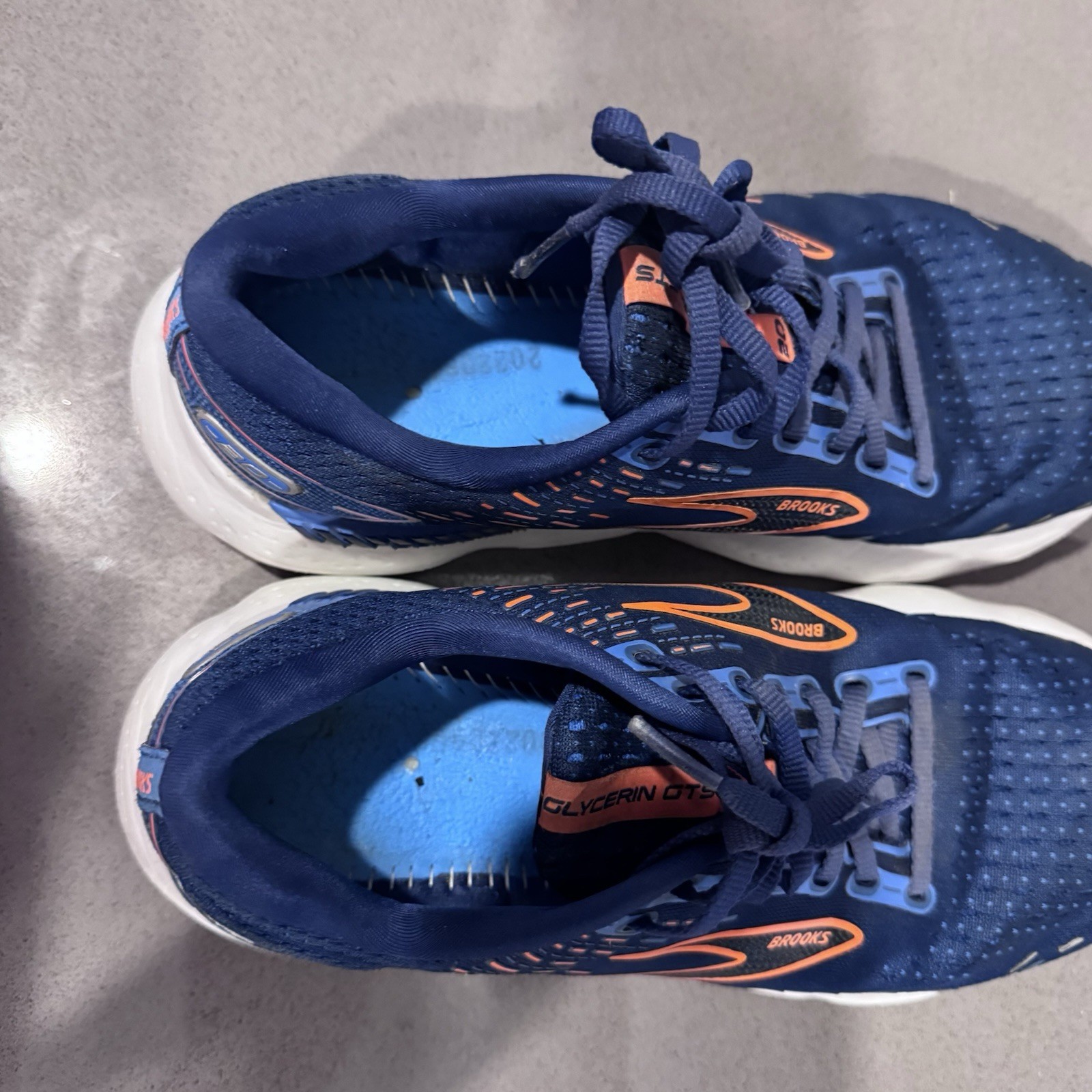 Brooks Glycerin 20 Mens Size 8Running Shoes Navy Orange