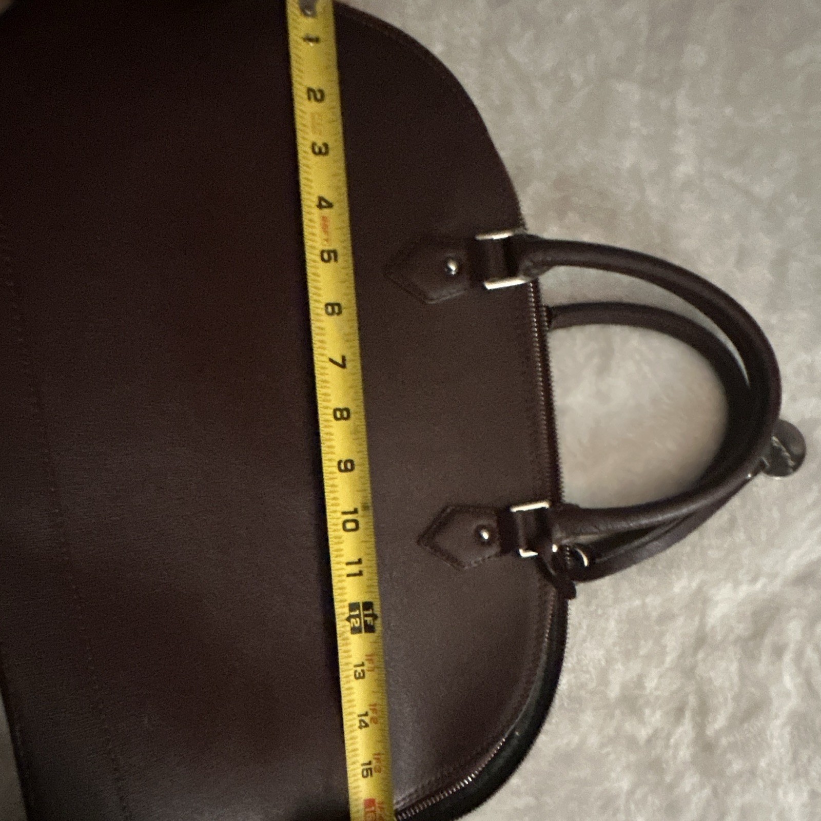 Pulicati Burgundy Medium Logo Satchel Top Handle Bag Zip Lined Pockets Silver