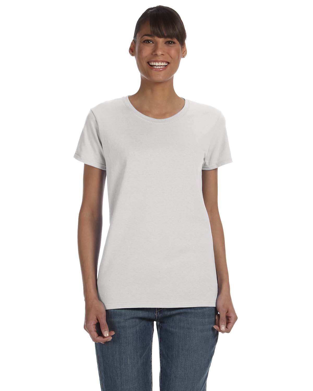 Gildan G500L Ladies Solid Heavy Cotton Short Sleeve Plain Blank Casual T-Shirt
