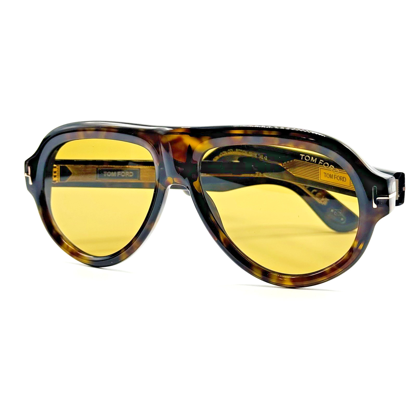 Tom Ford Sunglasses Icon FT1225 52N Havana Brown Pilot Brown Lens 59mm New