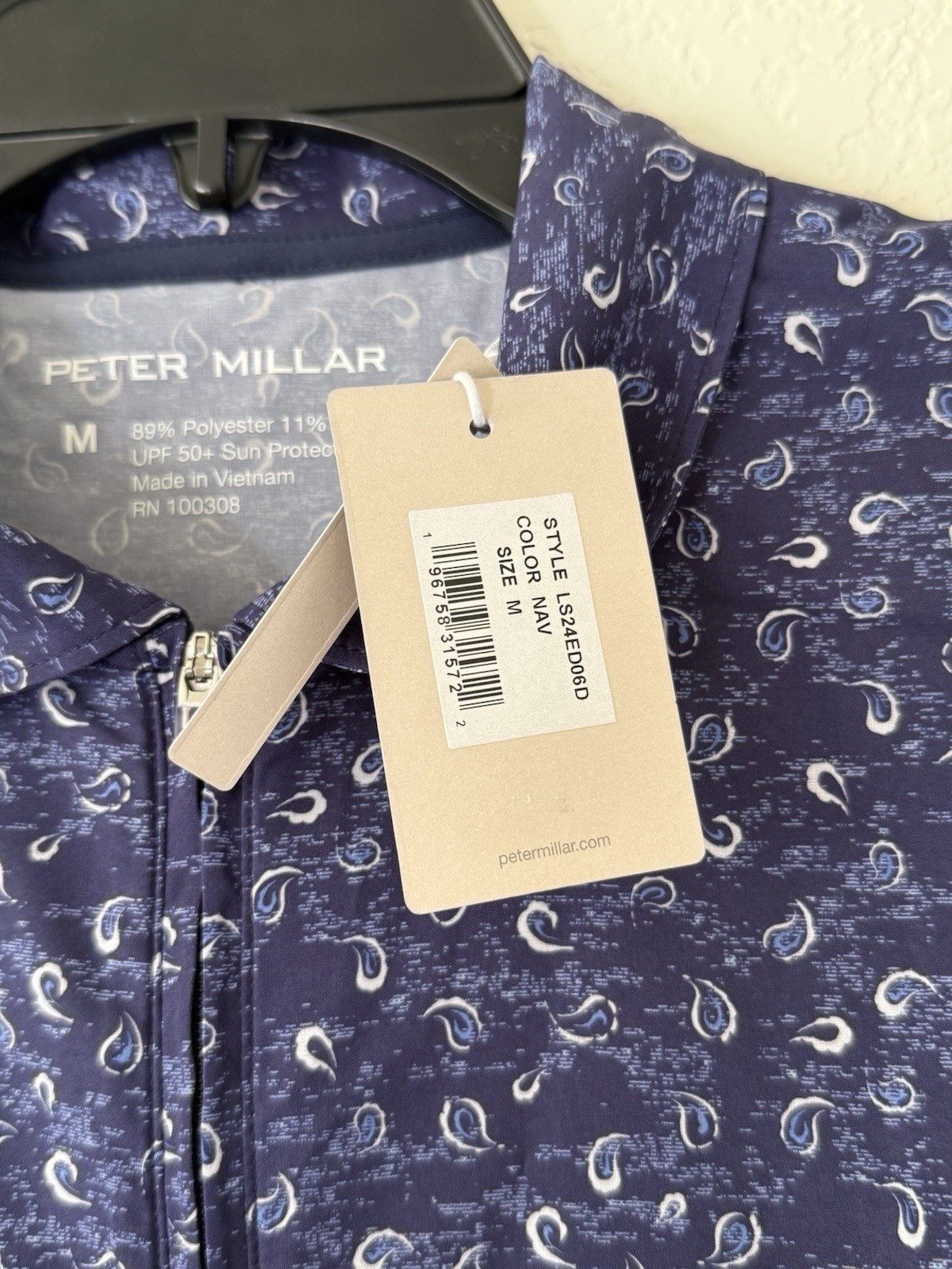 NEW Peter Millar Carner Tossed Paisley Sleeveless Sport Golf Dress Medium UPF 50