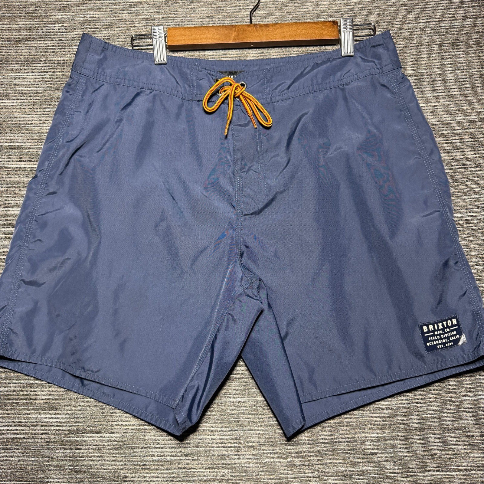 Brixton Board Shorts Mens 32 Blue Solid Casual Surf Beachwear 04866 WANAV