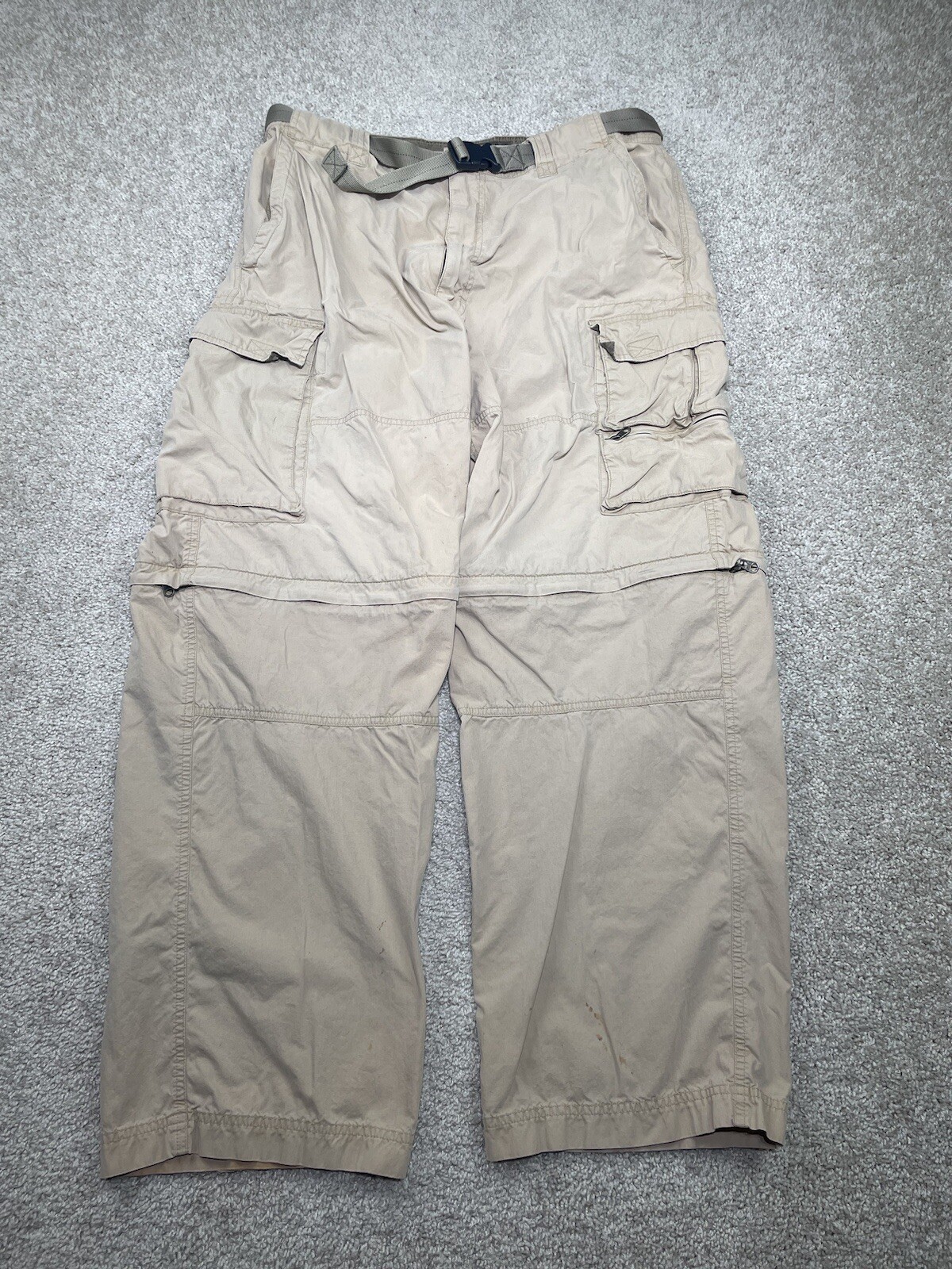 Y2K Abercrombie Fitch Cargo Pants XL 34X29 Paratrooper Baggy Gorpcore Grunge