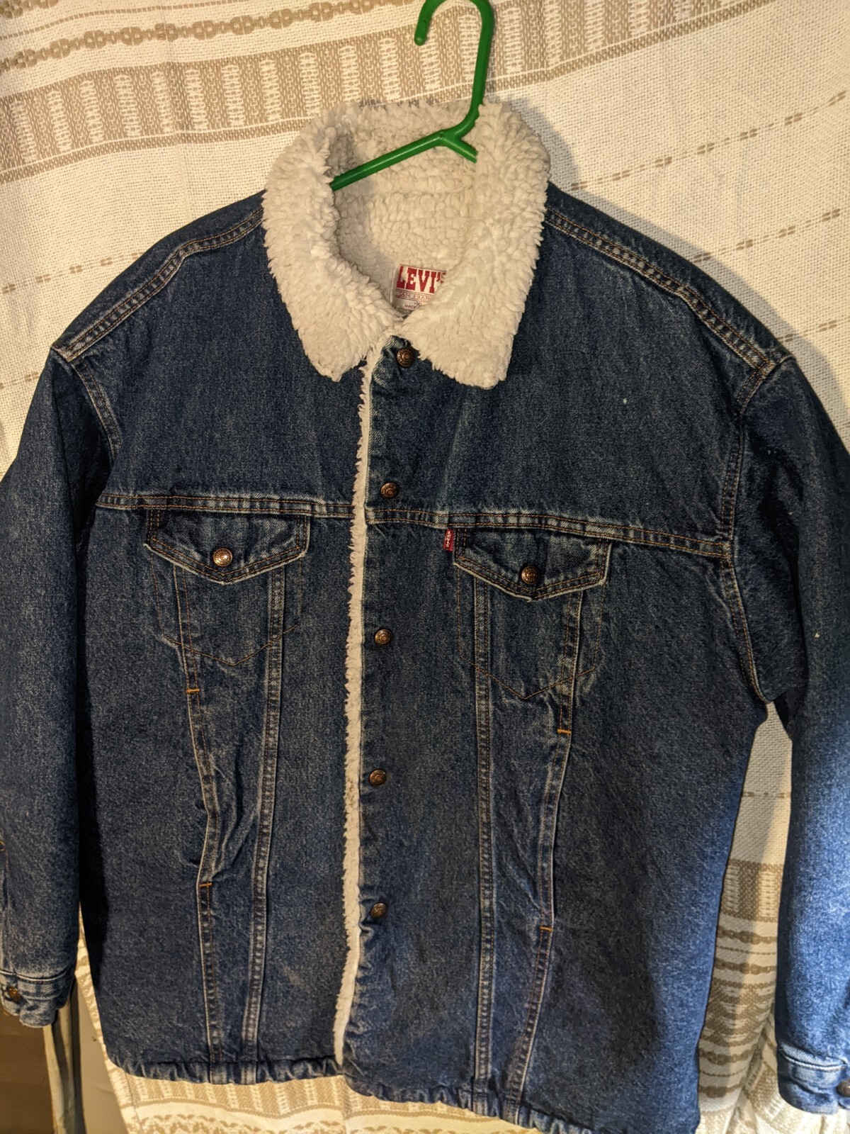 Levi’s San Francisco XL Jacket Dark Denim Sharpa Lined Vintage Winter