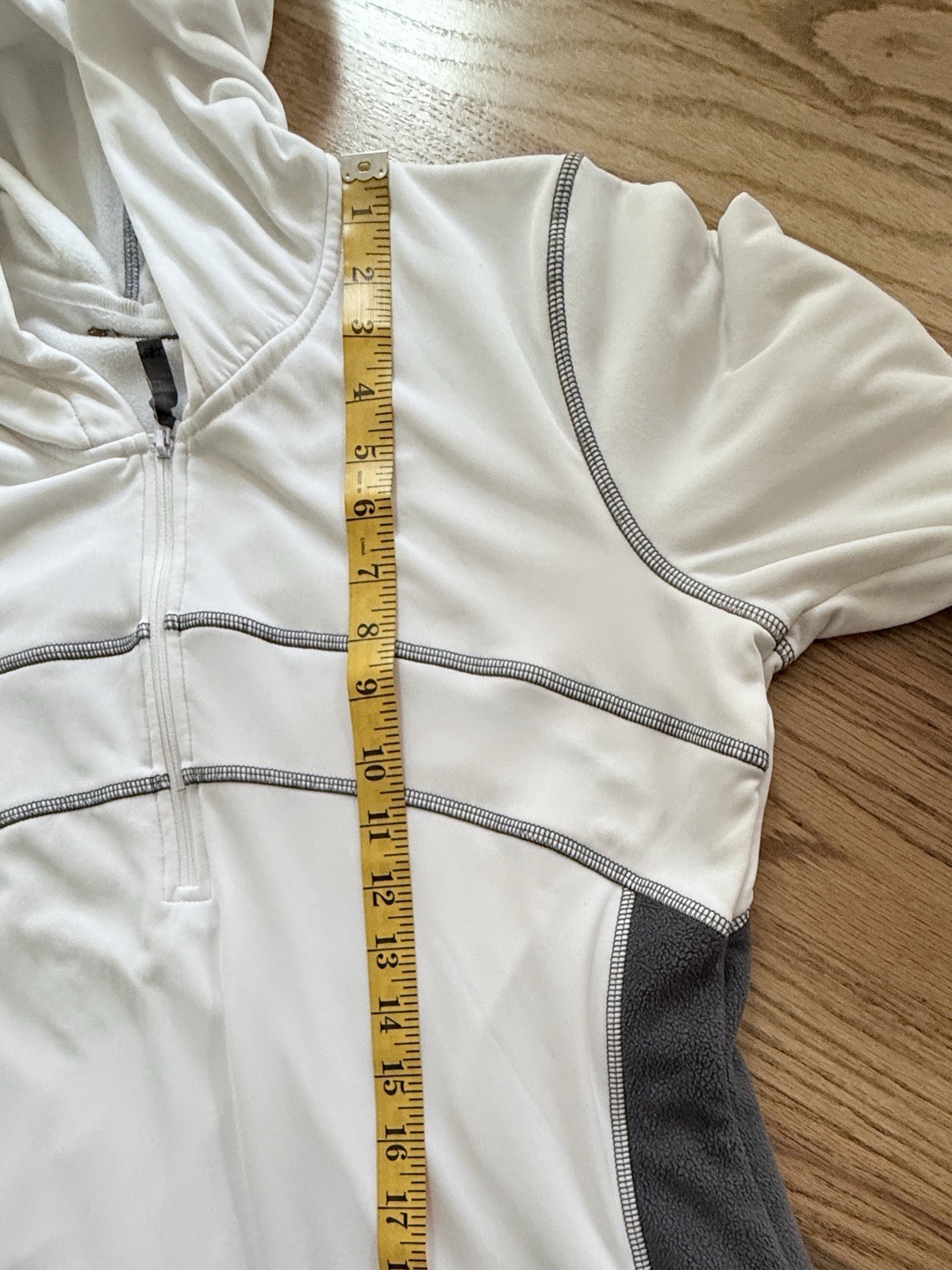 Nordic Track Half Zip Workout Hoodie White Black Outdoor Indoor Athletic Medium