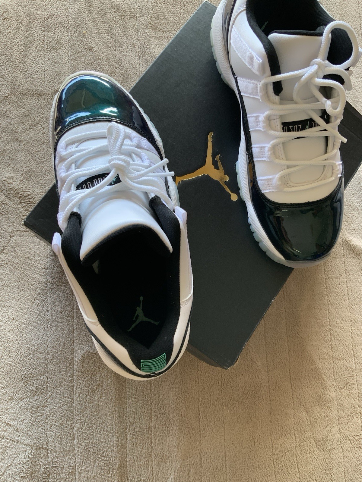 Jordan Air Jordan 11 Retro Low BG Patent Leather White/Black/Green 4.5Y