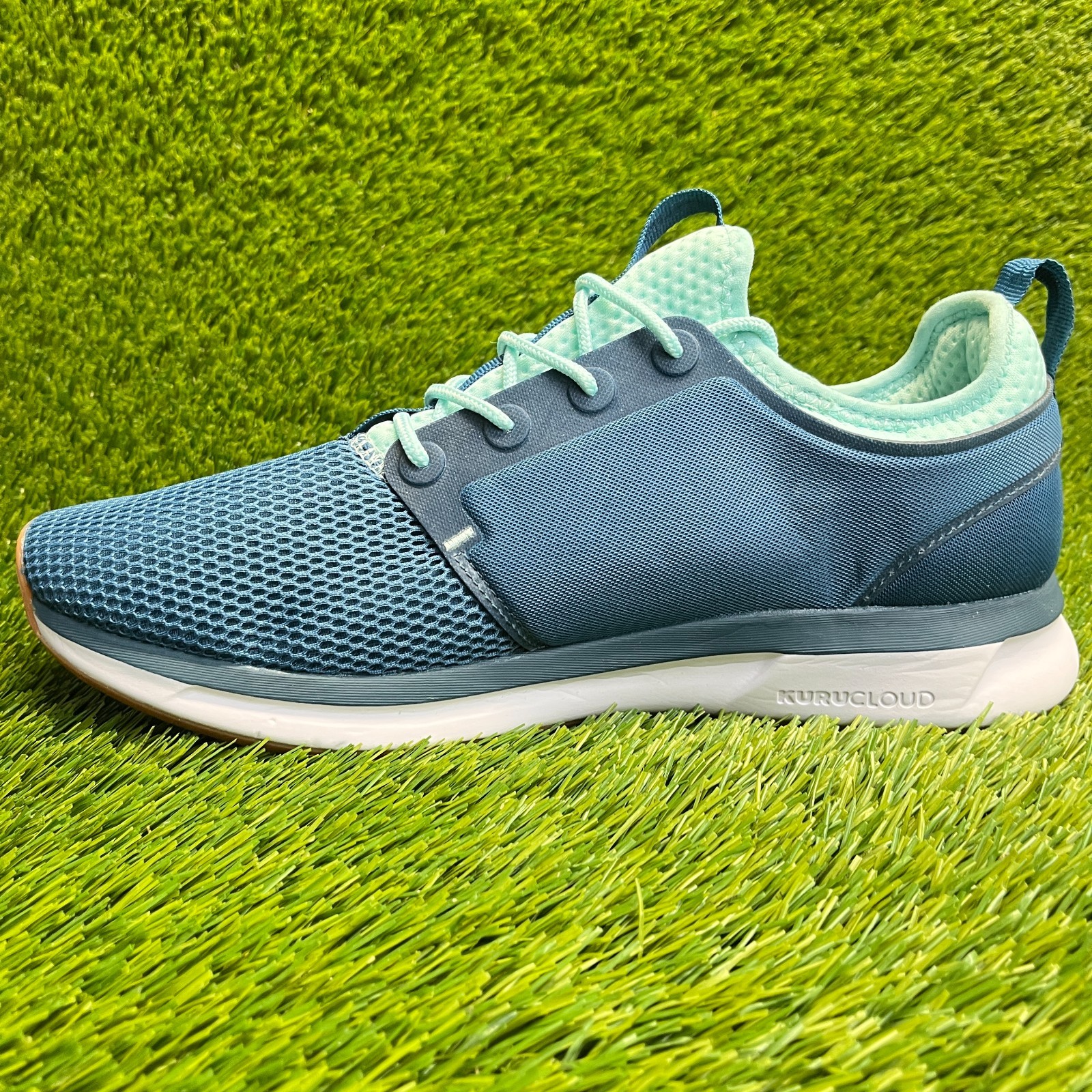 Kuru Atom Womens Size 11.5 Blue White Athletic Running Walking Shoes Sneakers