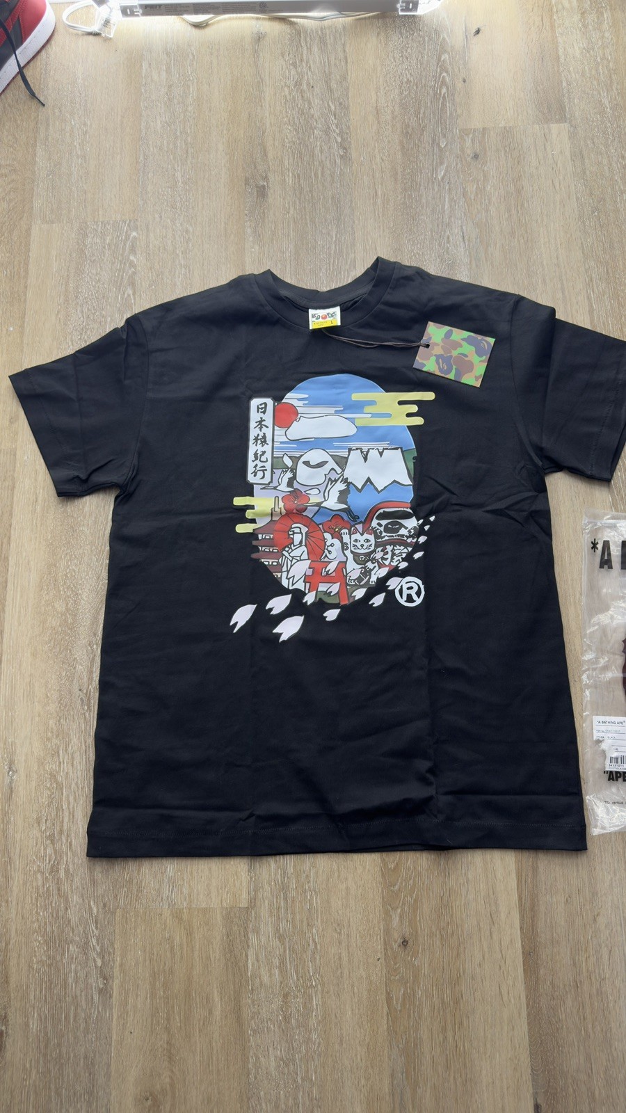 bape PHOTO APE HEAD TEE black Size L
