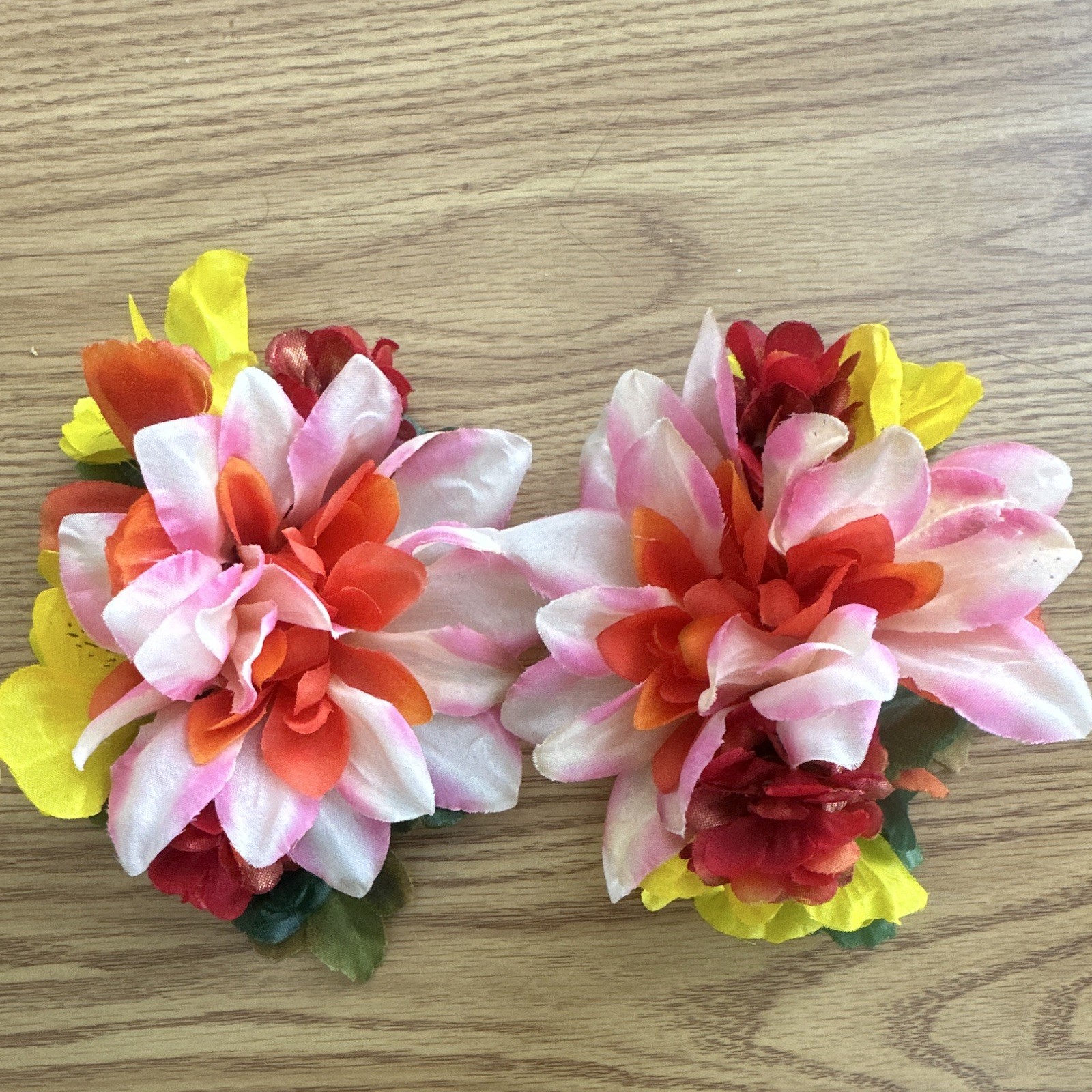 Claw Fabric Flower Hair Clips, Floral Pattern, 1PCS #651