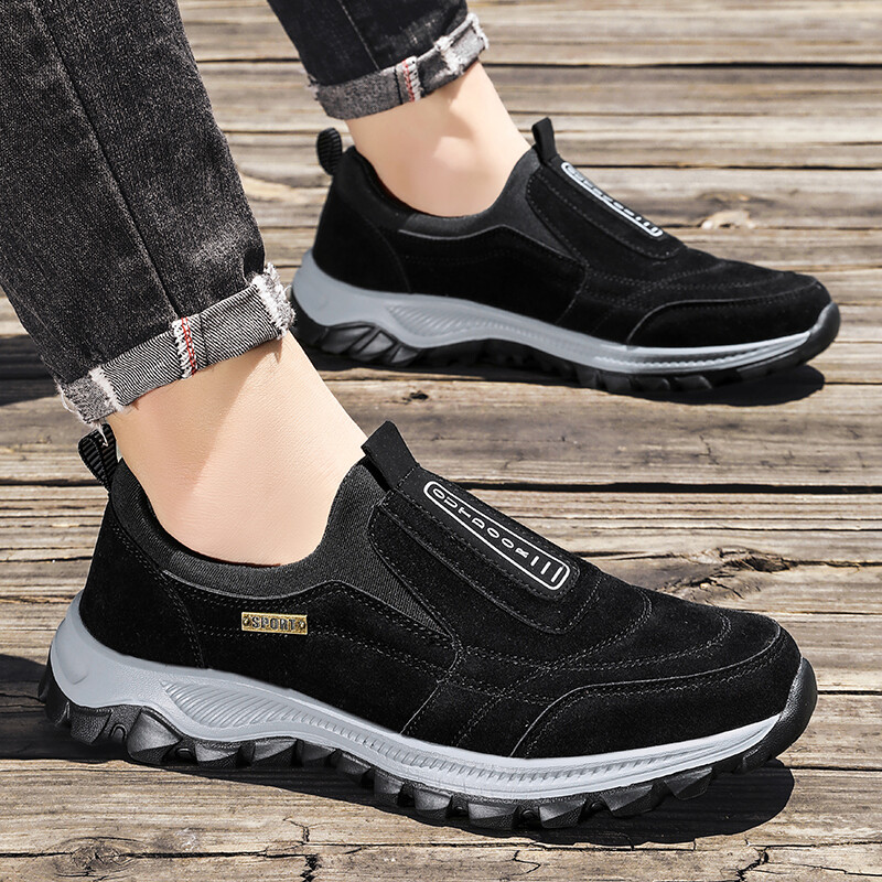 Hiking Shoes for Men Daily Outdoor Flat Bottomed Comfortable Walking Loafers