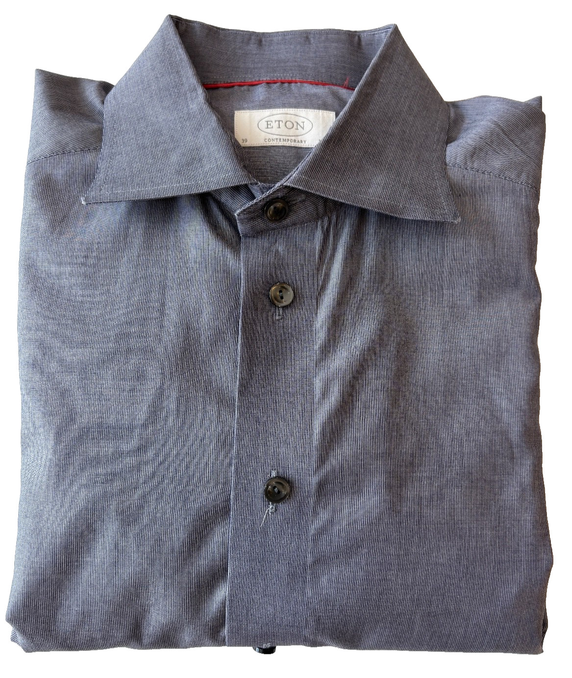Eton of Sweden Contemporary Dress Shirt Mens 15.5 – 33 Gray 100% Cotton