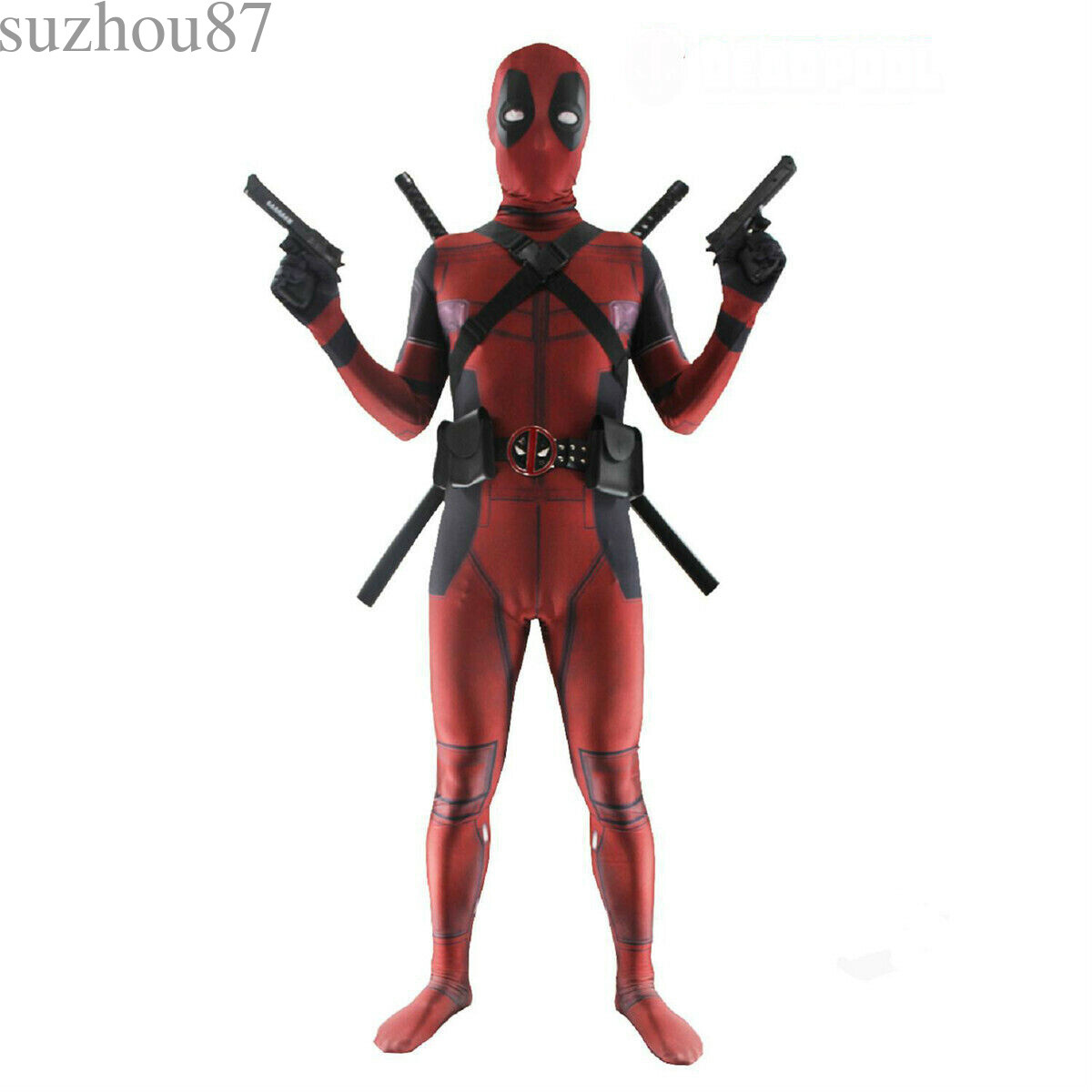 Deadpool Cosplay Costume Adult Kid Jumpsuit Halloween Marvel Zentai Bodysuits