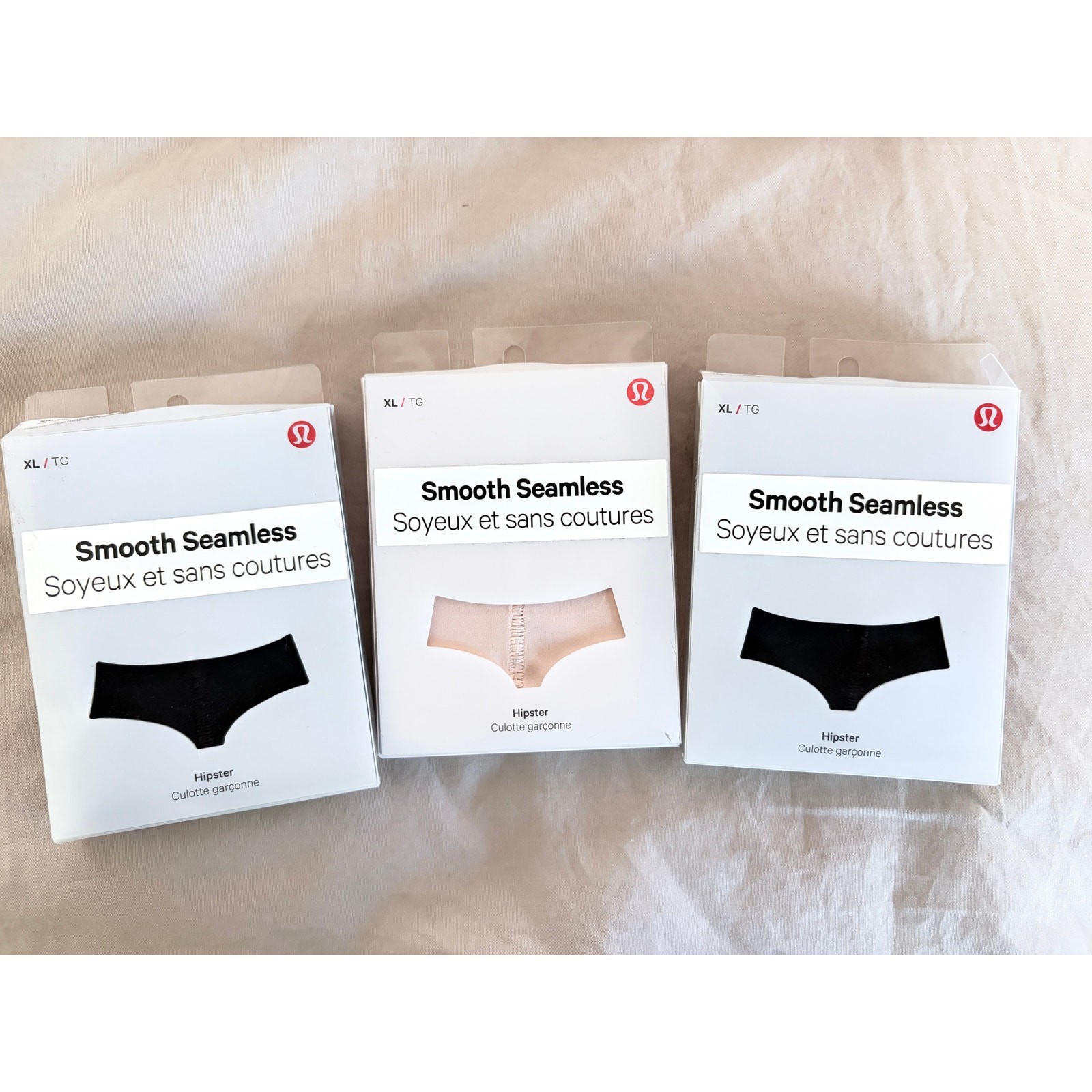 Lululemon Smooth Seamless Hipster Underwear Bundle 3 Pair NWT XL