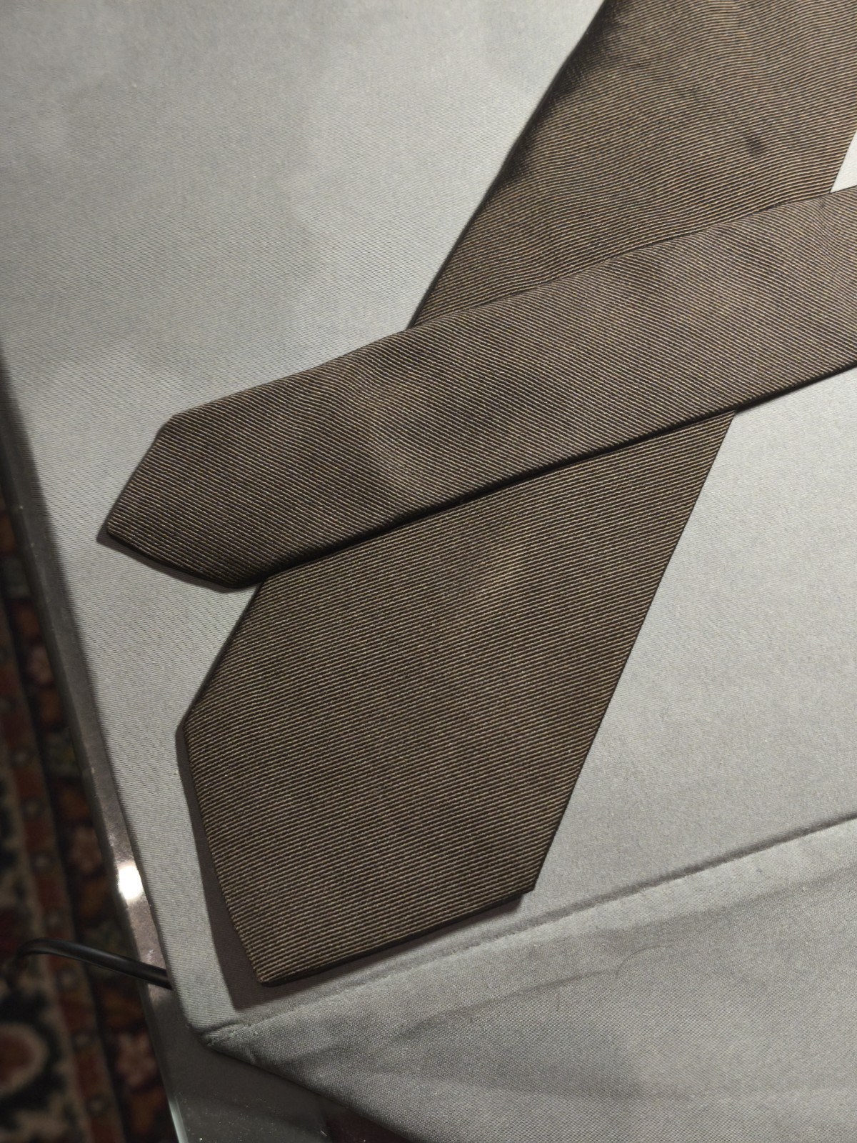Corneliani Trend – Brown Solid Color Silk Tie Made in Italy