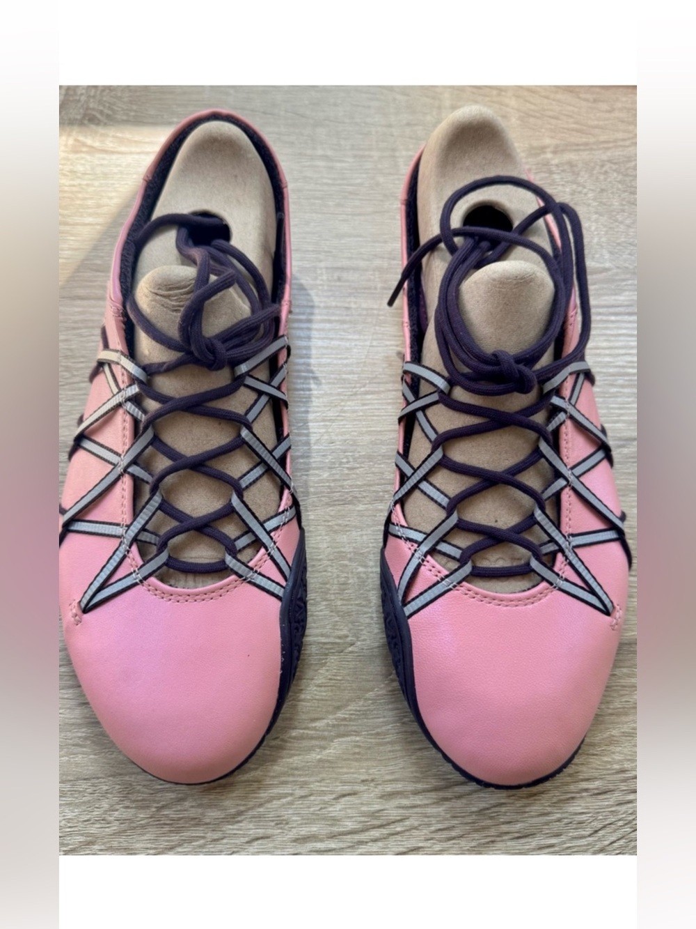 Jeffrey Campbell Regimen Ankle Wrap Ballet Sneakers Pink 8