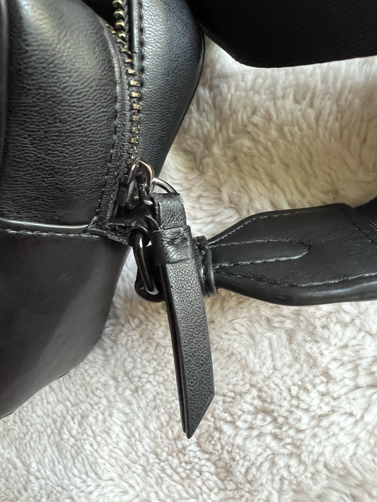 DKNY Black Crossbody Bag with Micro-Stud Detail