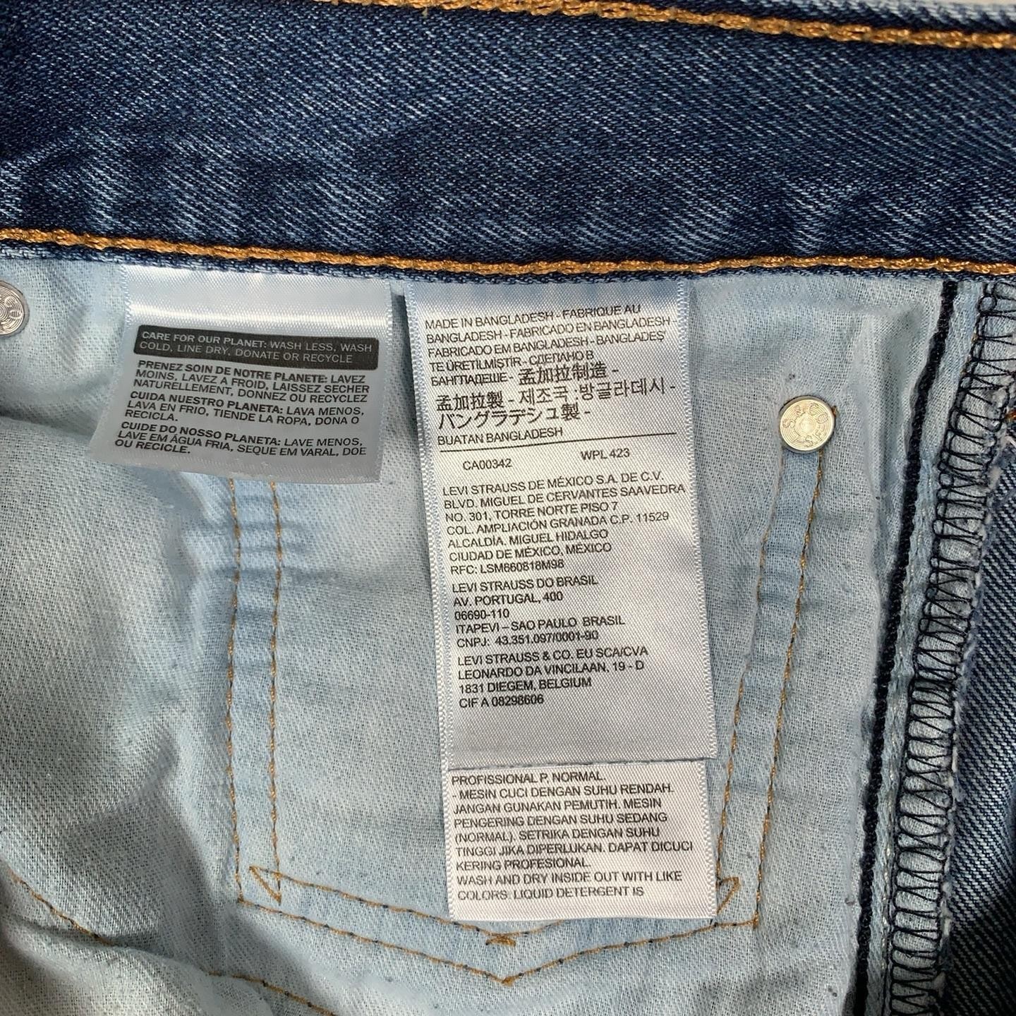 Levis 505 Regular Jeans Mens 36×29 Blue Medium Wash Straight Denim Cotton