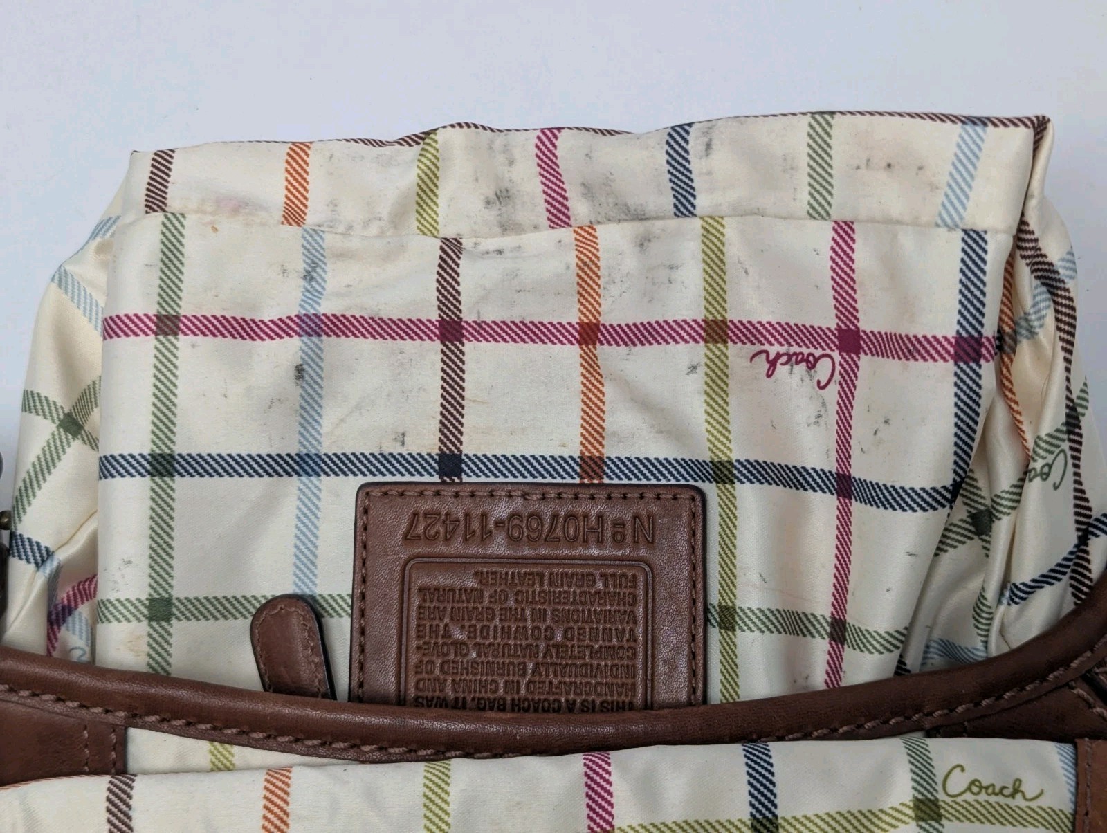 Coach Bleeker Legacy Tattersall Vintage 11427