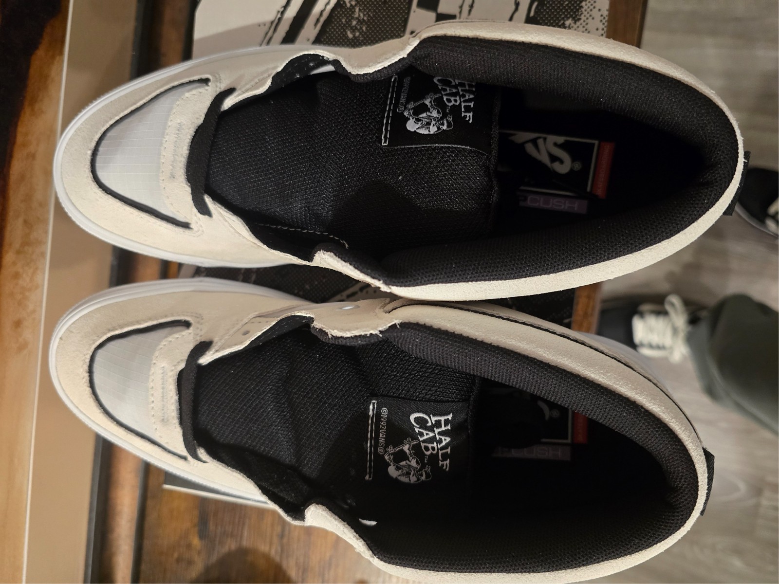 Vans Skate Half Cab Waffle Cup Shoes White Black VN000D9ZYB2 Men’s Size 11 NEW