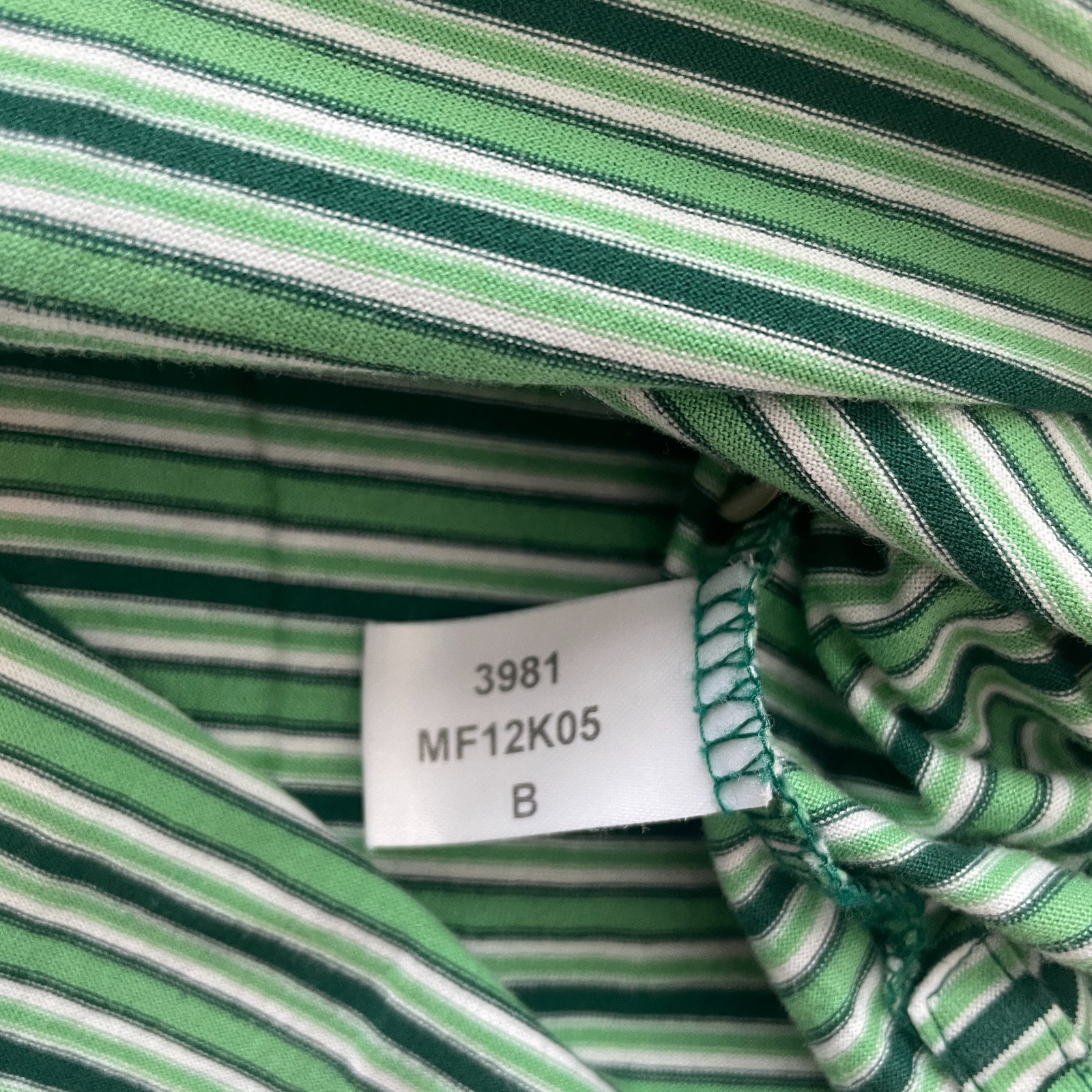 Peter Millar Men’s Waterville Golf Club Striped Polo Shirt Green Cotton Large