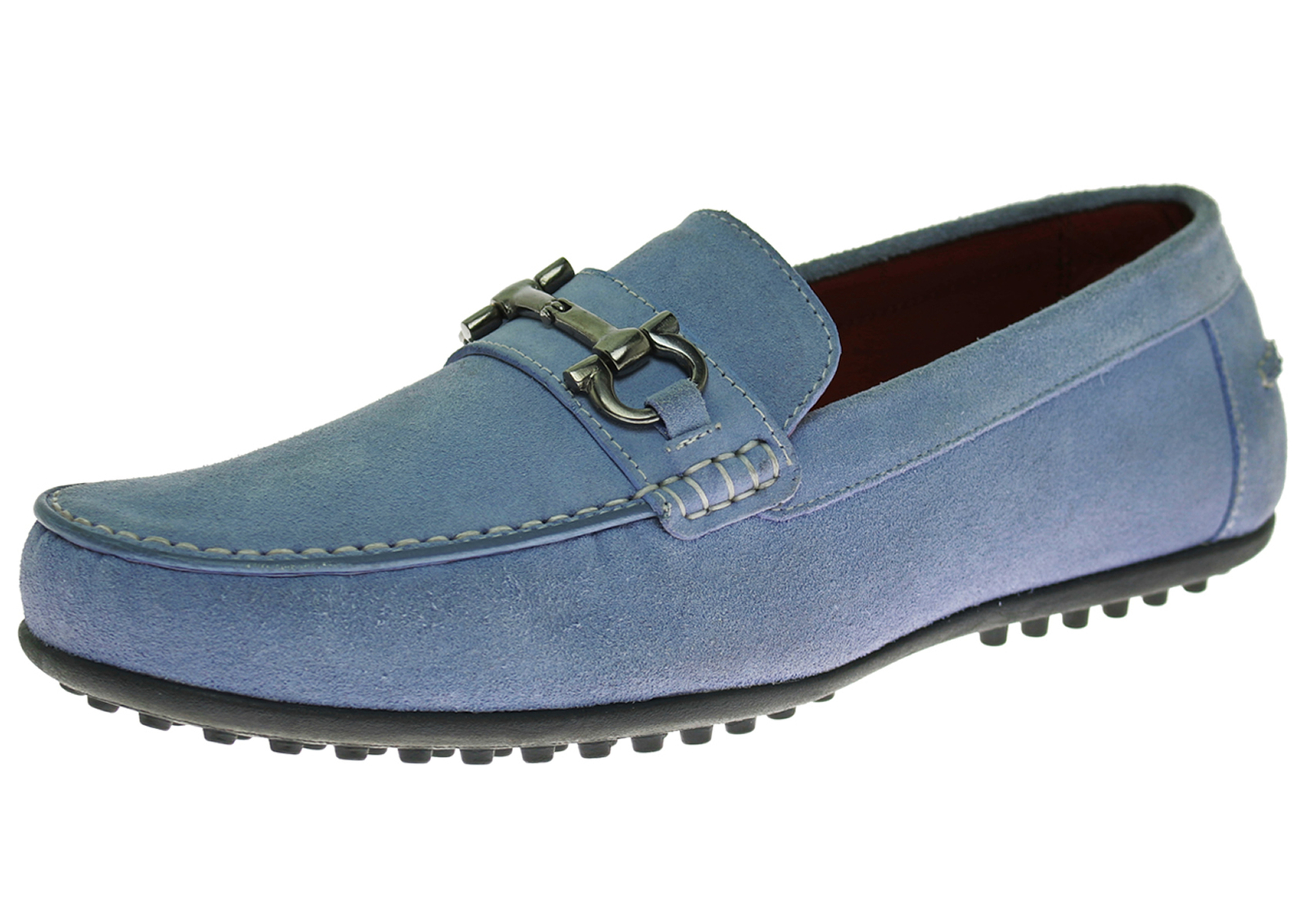 Luciano Natazzi Mens Suede Leather Driving Shoes Kimo Slip-On