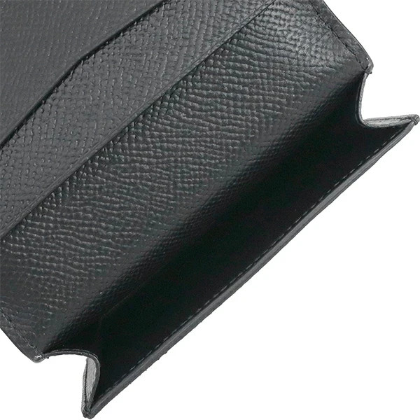 New Auth DUNHILL Business Card case Holder CADOGAN Leather Black Navy Blue Men