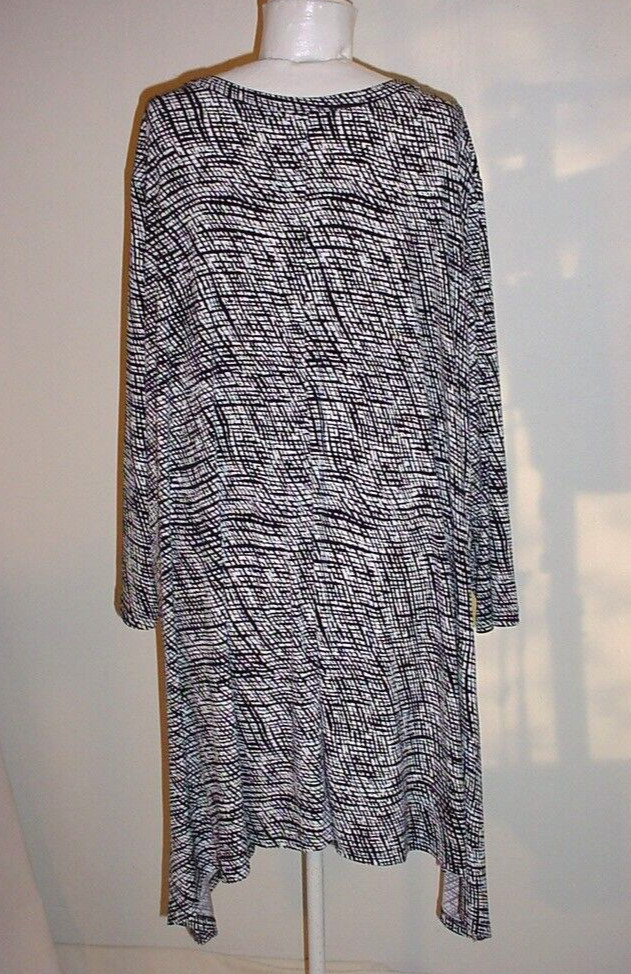 Woman Within Plus Size 4X Top 3/4 Sleeve Stretch Knit Longer Length